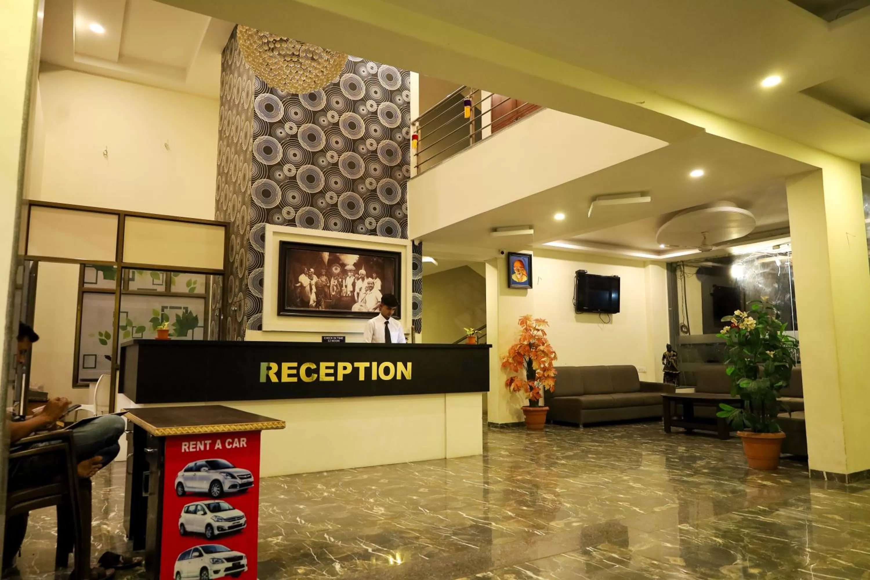 Lobby or reception in Hotel Sai Bansi