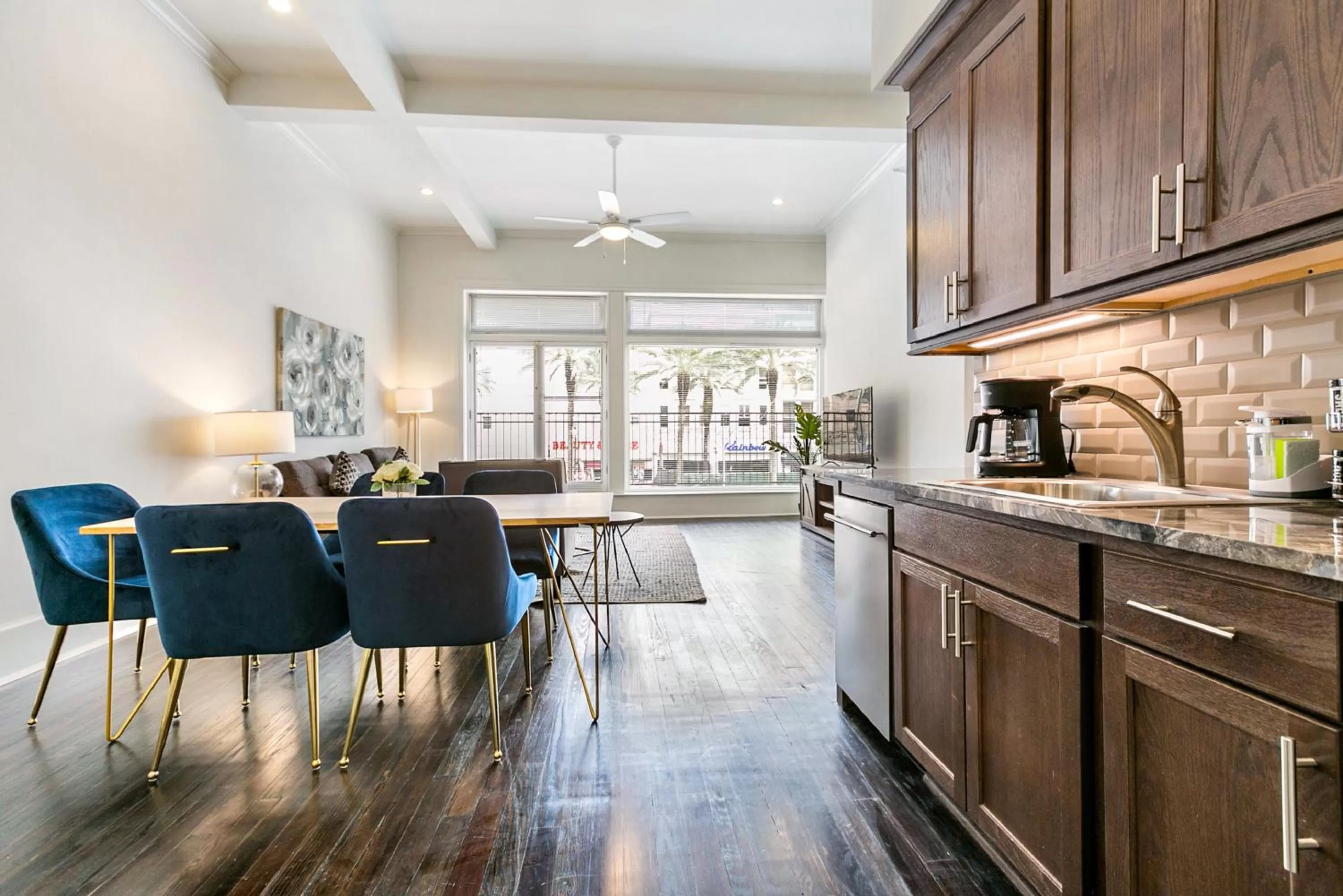 Kitchen or kitchenette in 1 and 2 BR Private Condos Steps Away From French Quarter