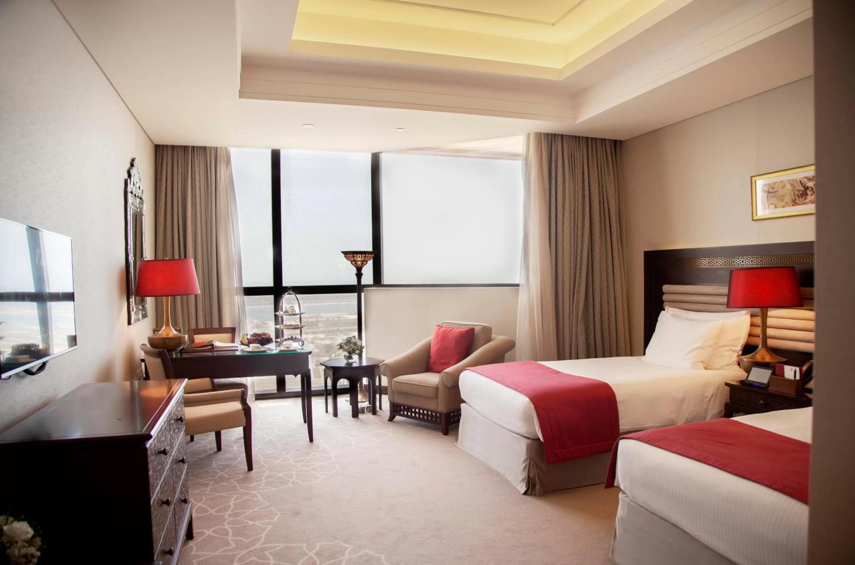 Photo of the whole room, Bed in Bab Al Qasr Hotel