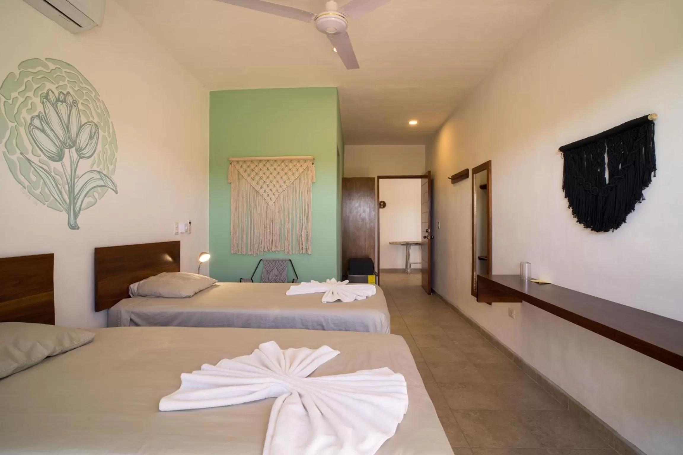 Bed in Caliza Tulum Hotel