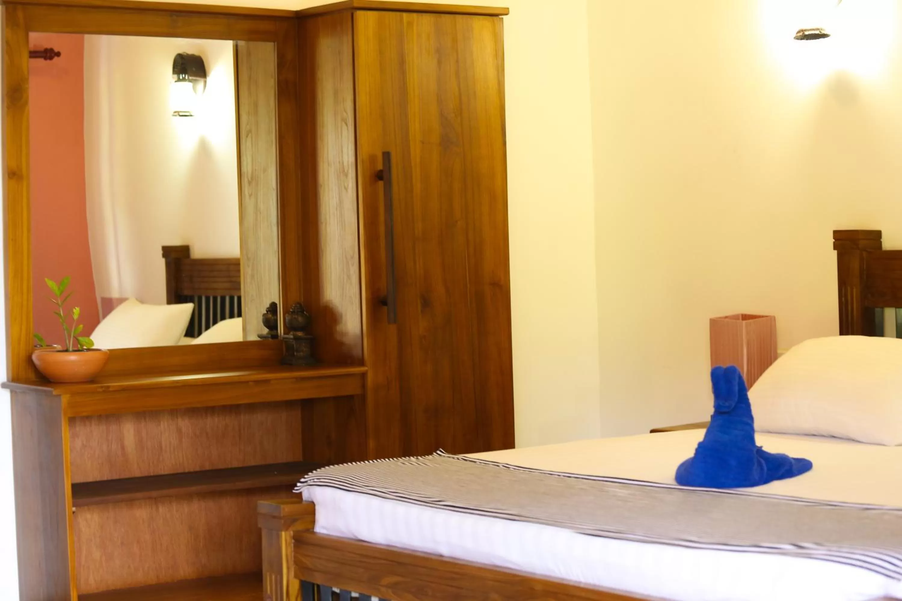 Bedroom, Bed in Eco Hotel Black & White - Anuradhapura