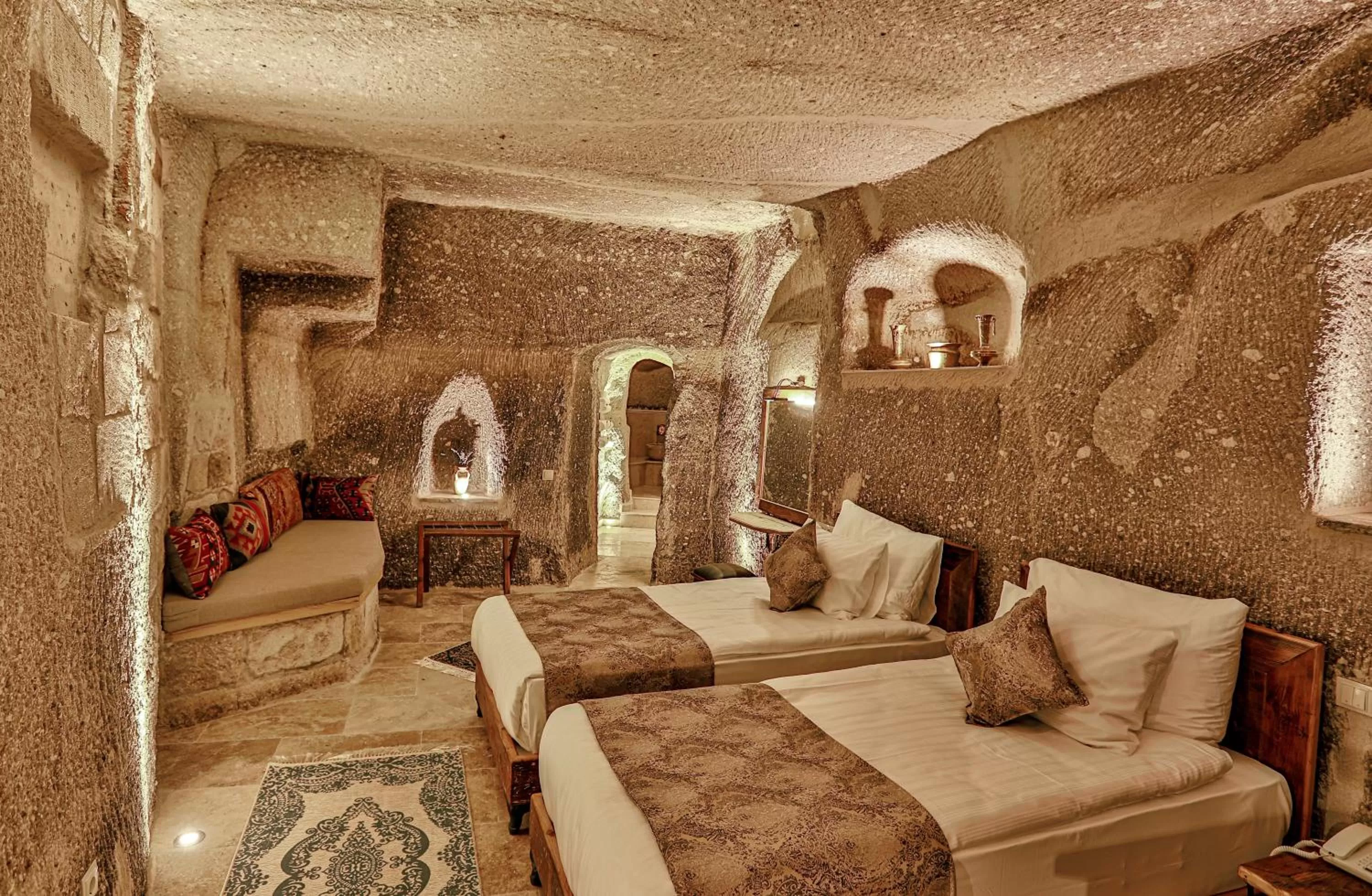 Bed in Şah Saray Cave Suites Halal Hotel