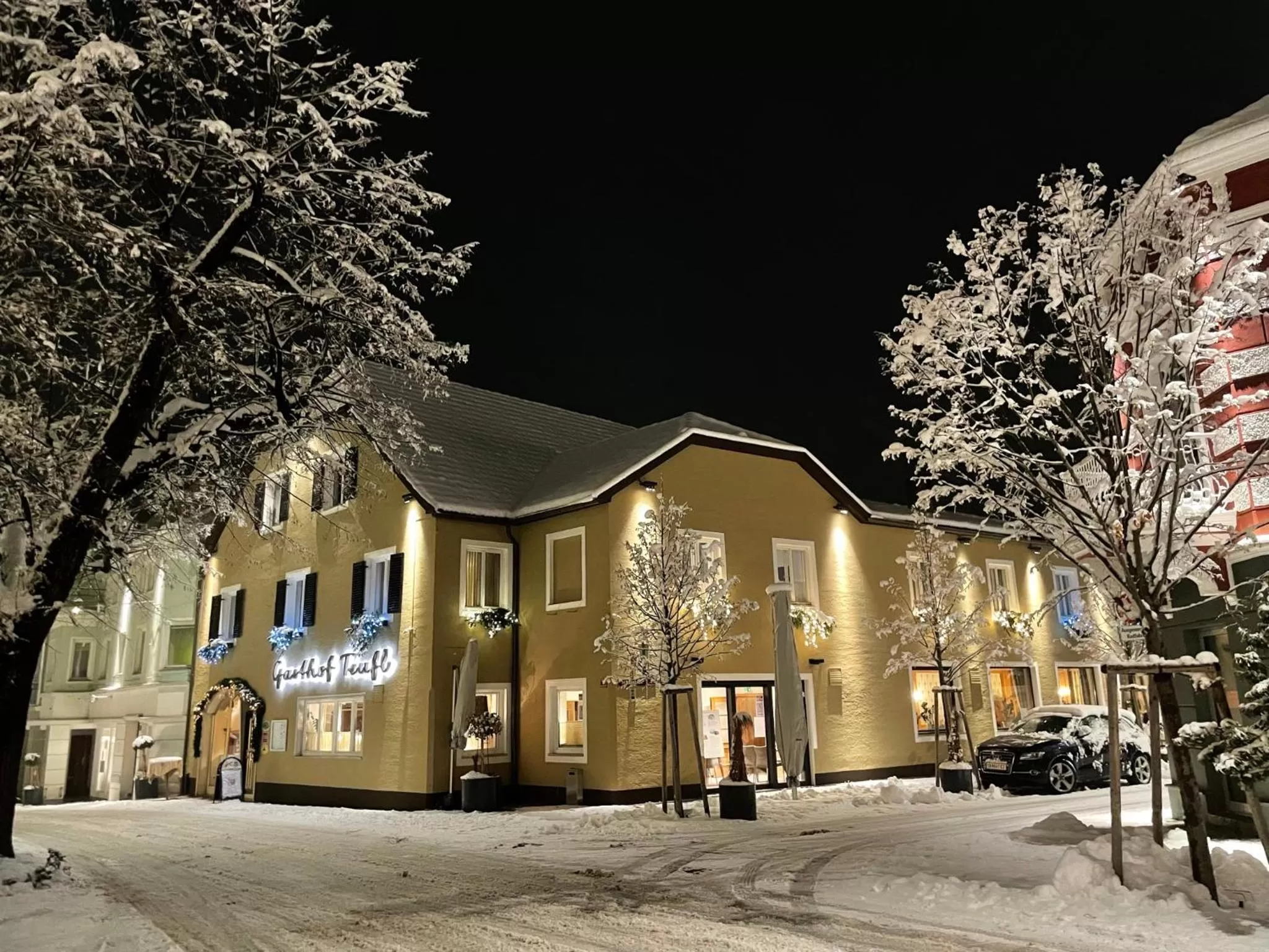 Property building, Winter in Gasthof Teufl