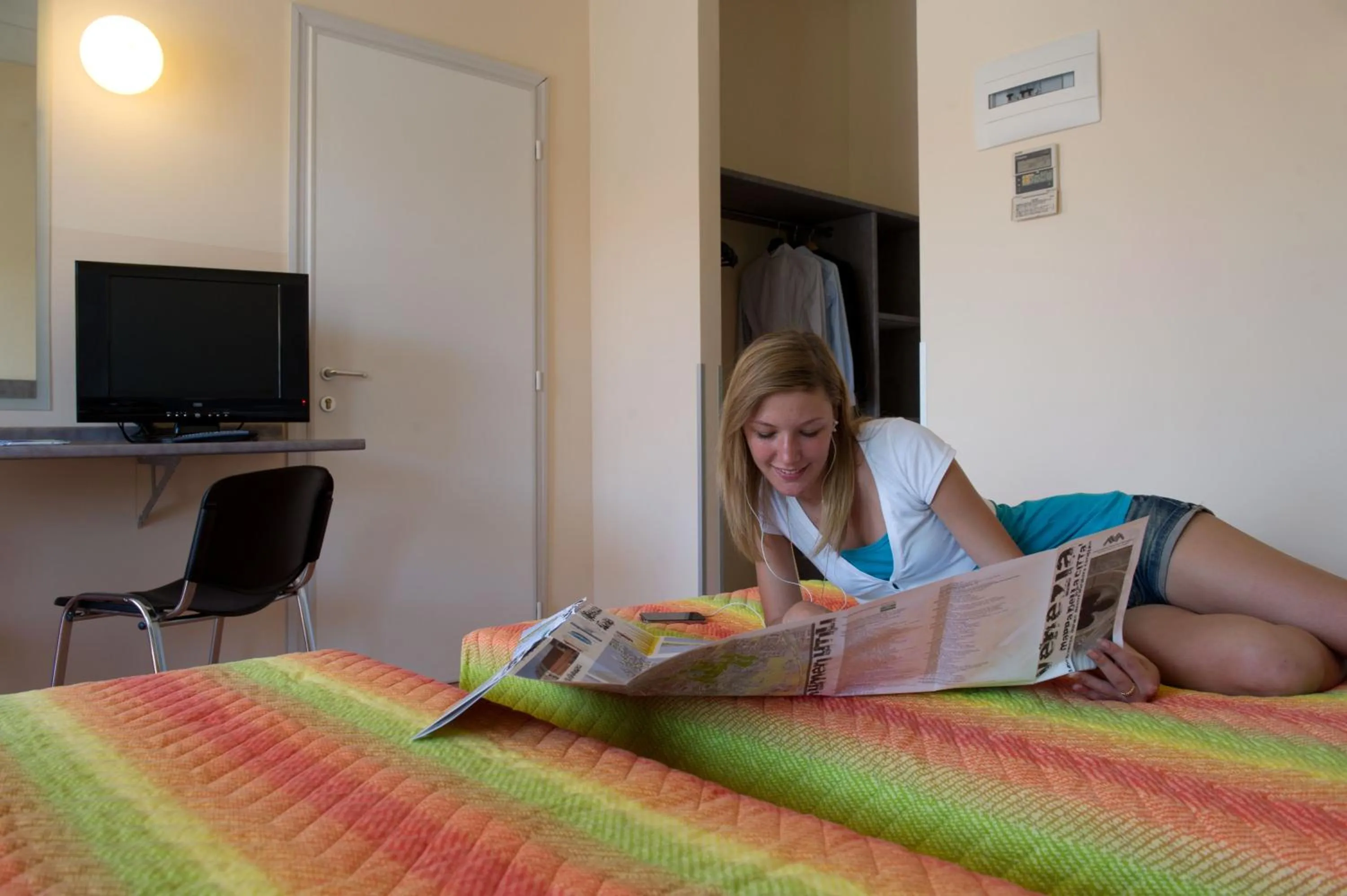 Bed in Autohotel Venezia