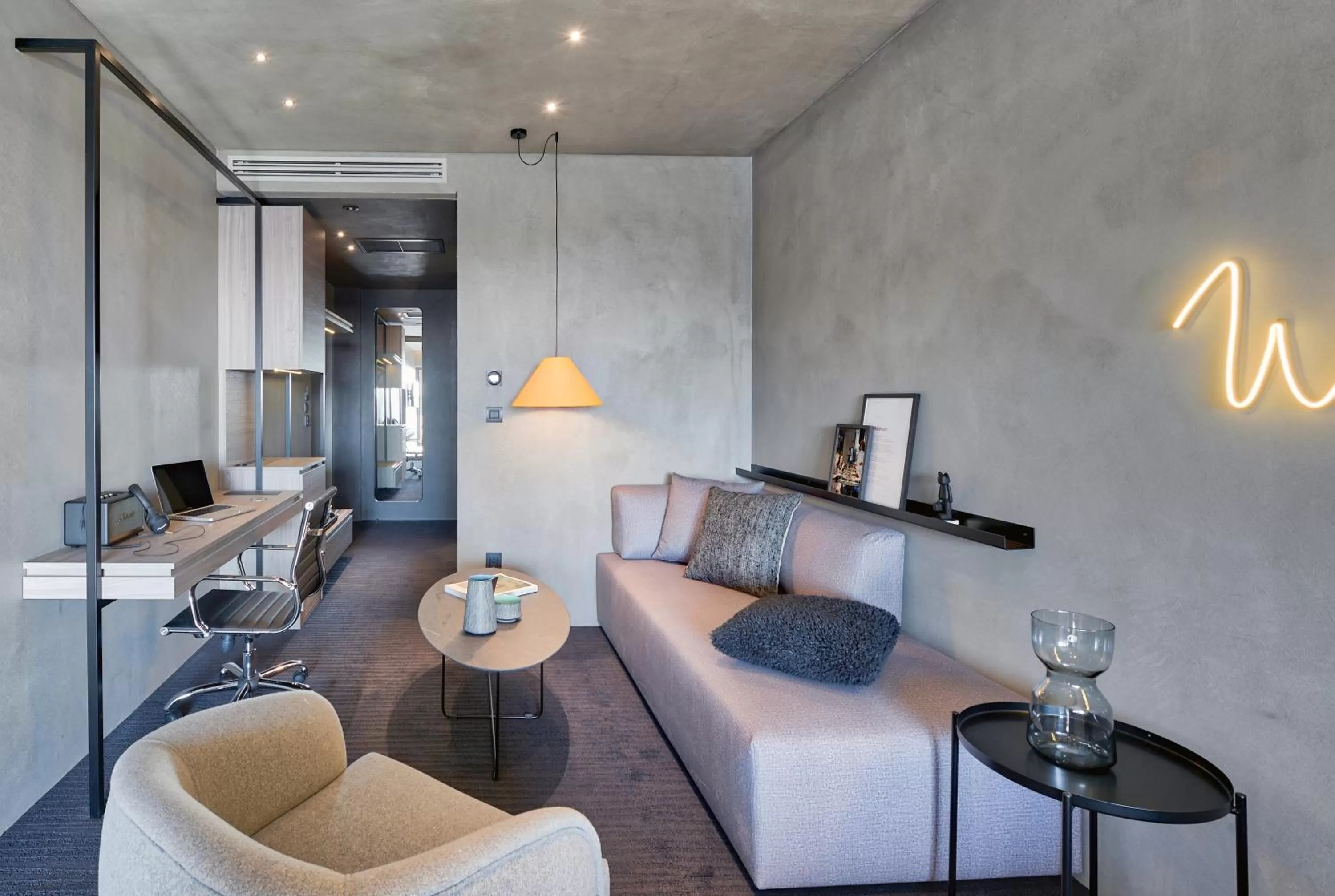 Seating area in ONOMA Hotel