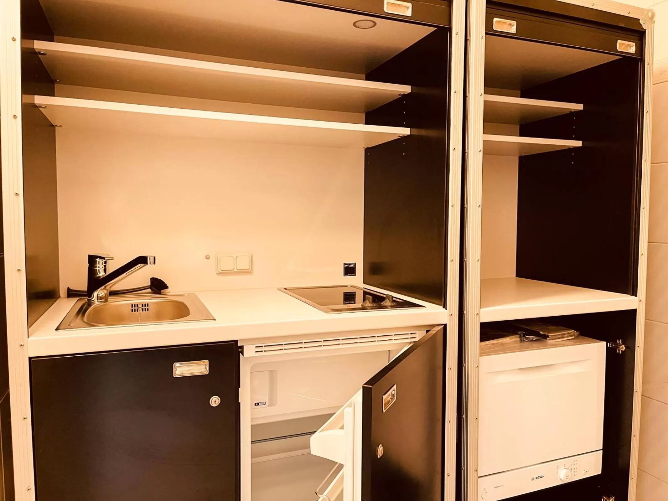 kitchen in Seehotel Riviera at Lake Lucerne