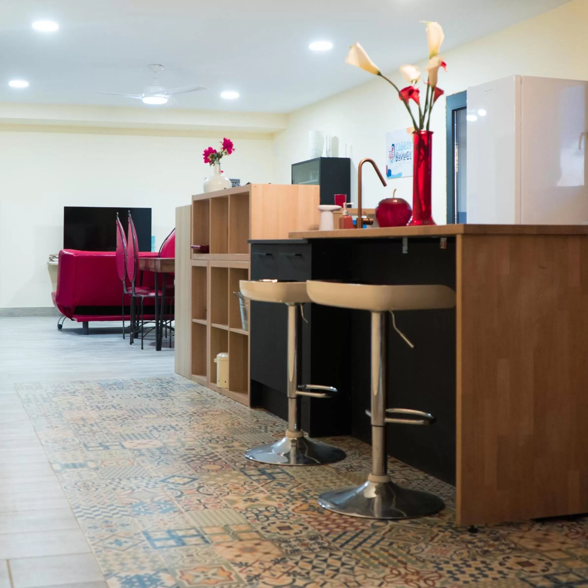 Communal lounge/ TV room, Lobby/Reception in Cabezo Buñuel Hostal