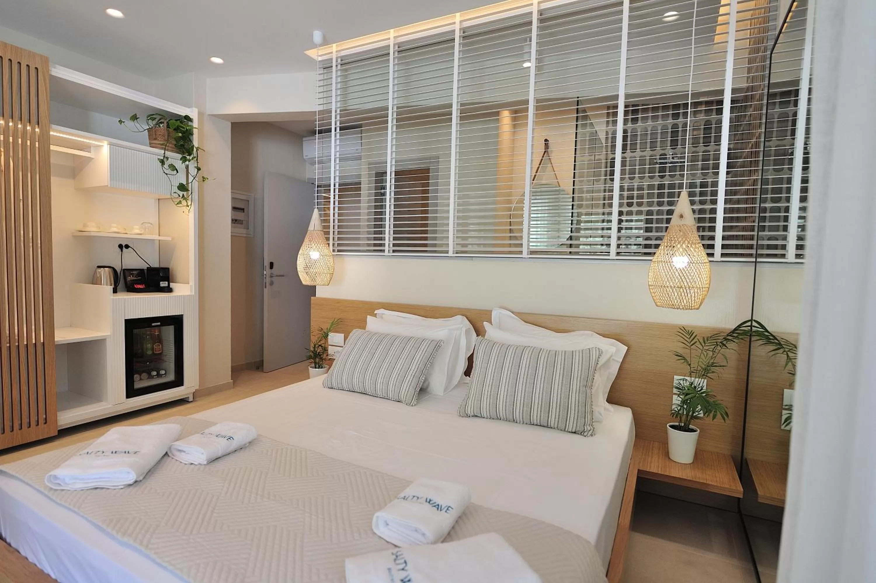 Bed in Salty Wave Suites