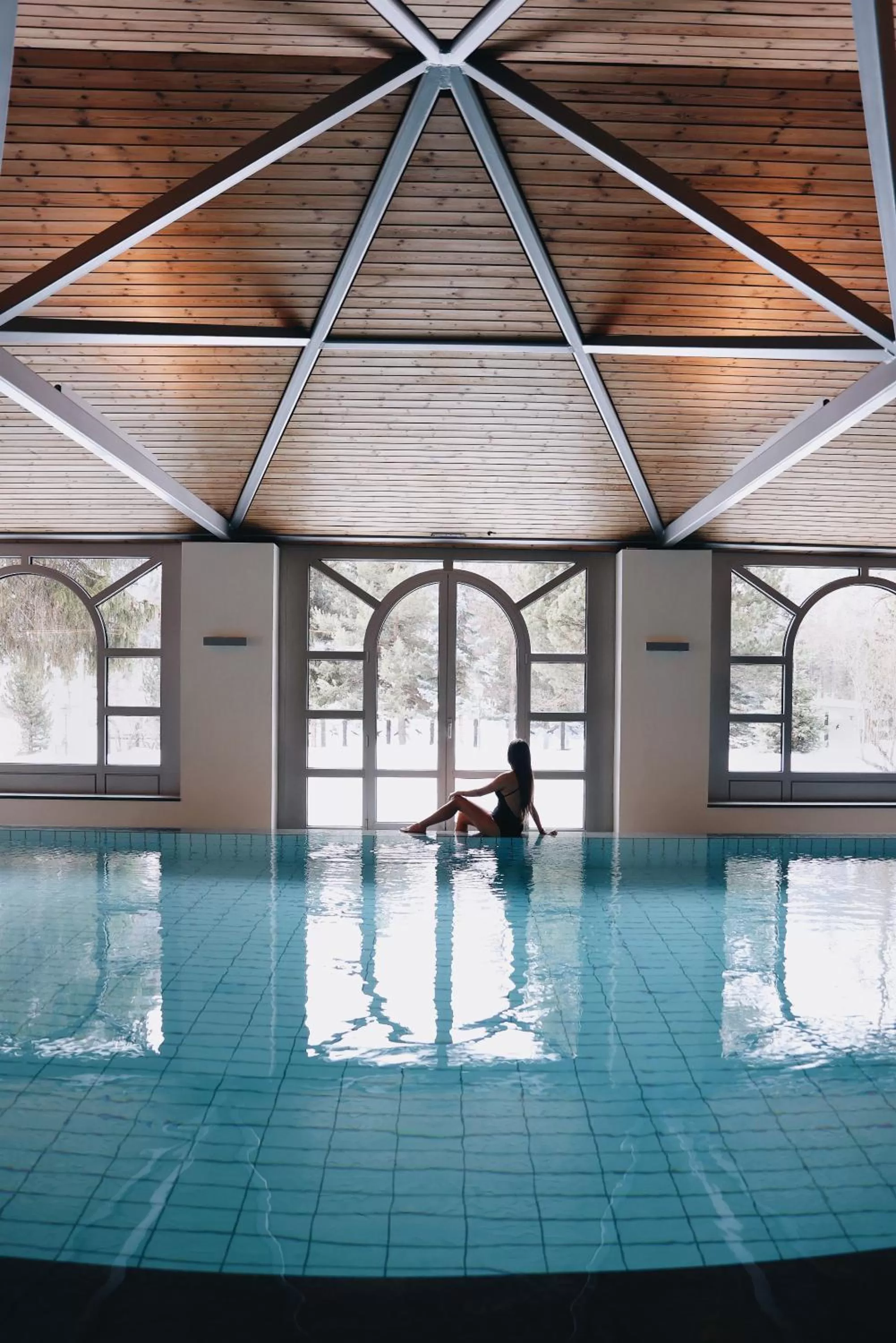 Swimming pool in Hotel Steinbock Pontresina