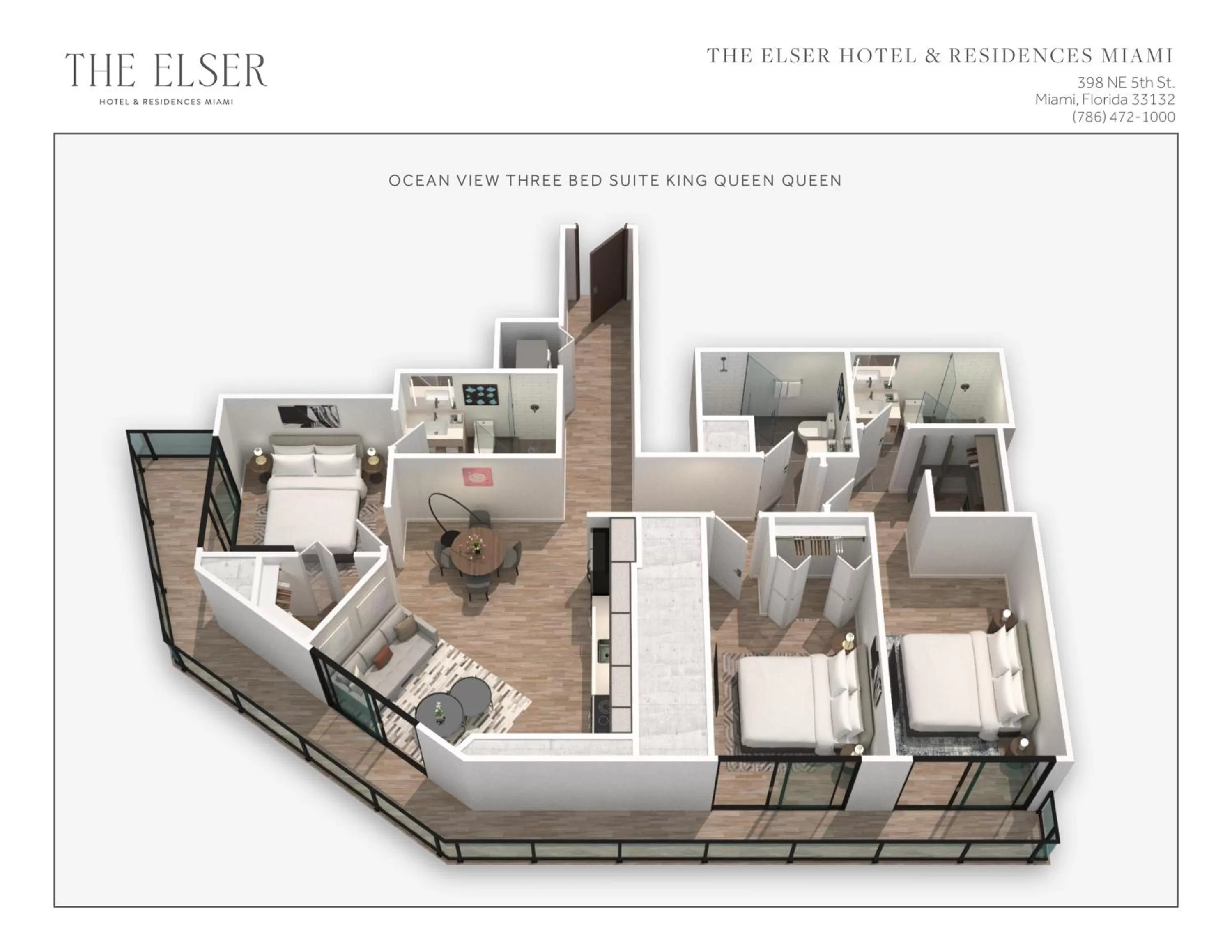 Floor plan in The Elser Hotel Miami - An All-Suite Hotel