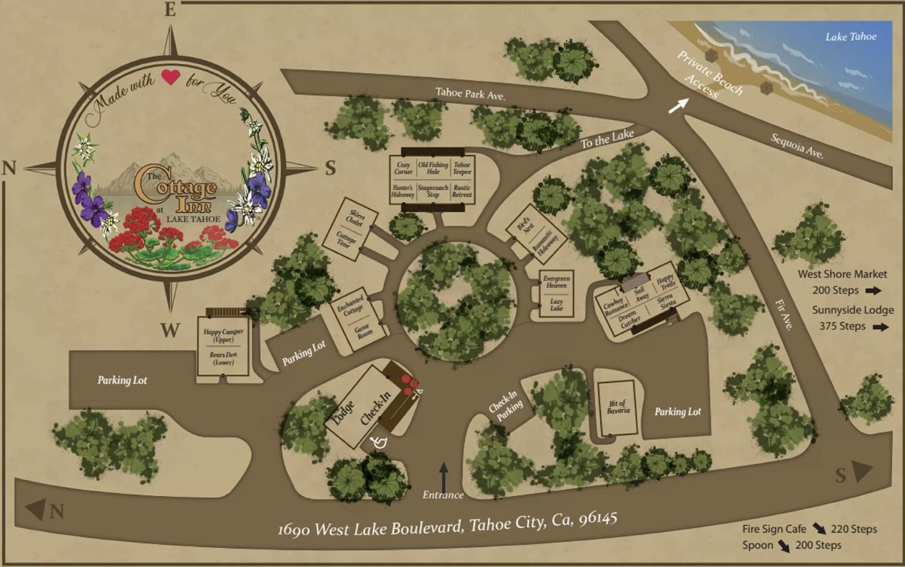 Property building, Floor Plan in Cottage Inn At Lake Tahoe