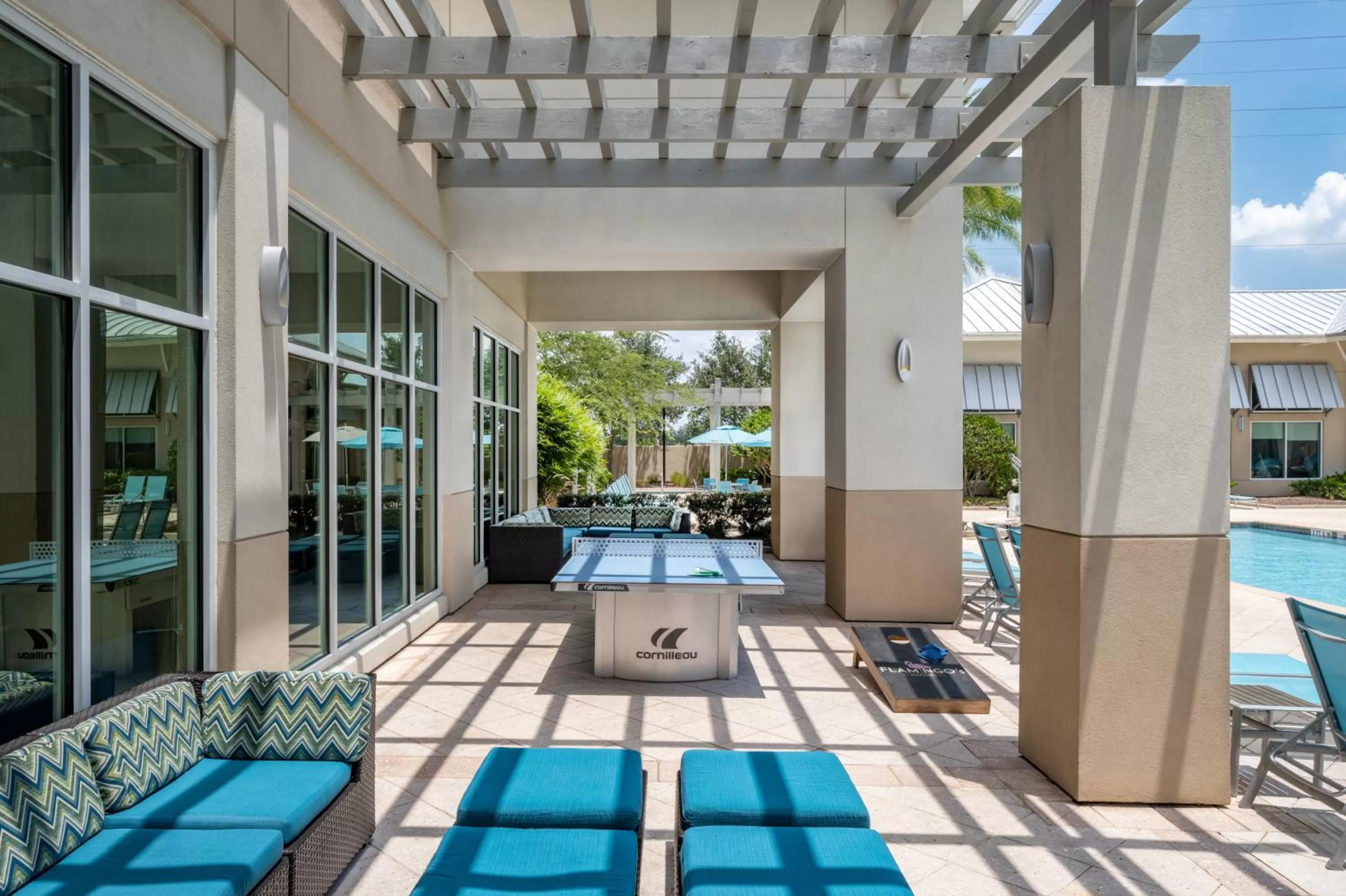 Table tennis in SpringHill Suites by Marriott Orlando at FLAMINGO CROSSINGS Town Center-Western Entrance