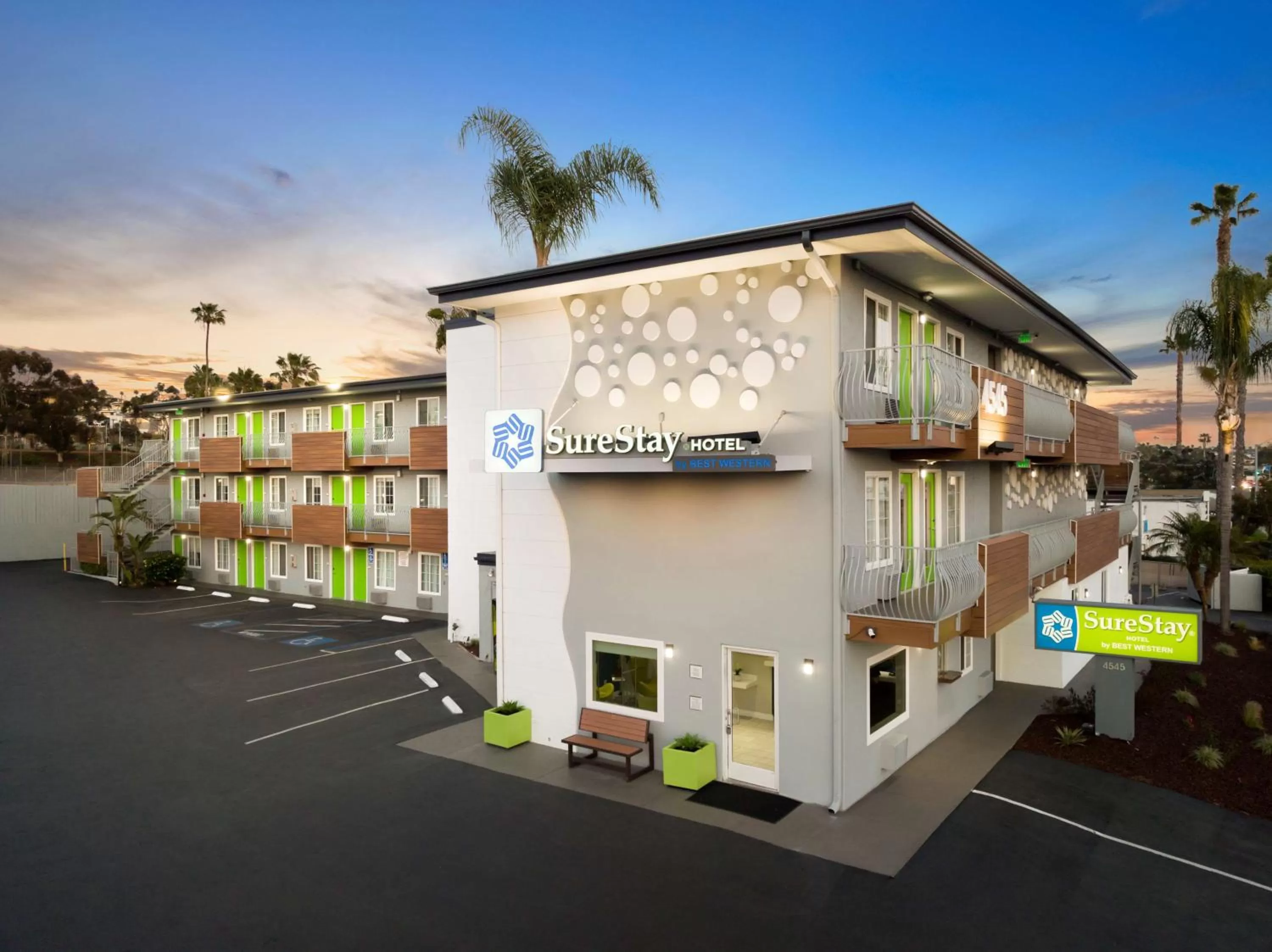 Property building in SureStay Hotel by Best Western San Diego Pacific Beach