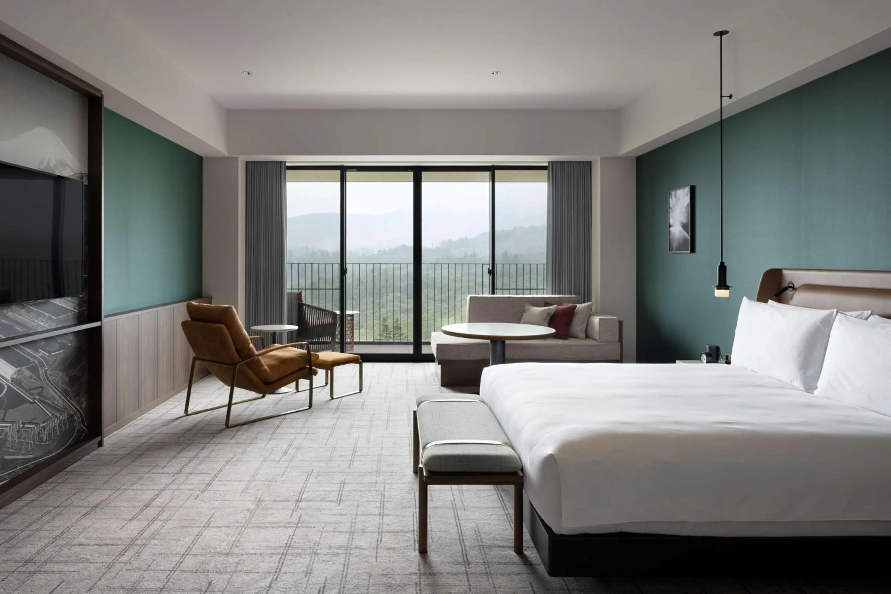 View (from property/room), Bed in Fuji Speedway Hotel, in The Unbound Collection by Hyatt