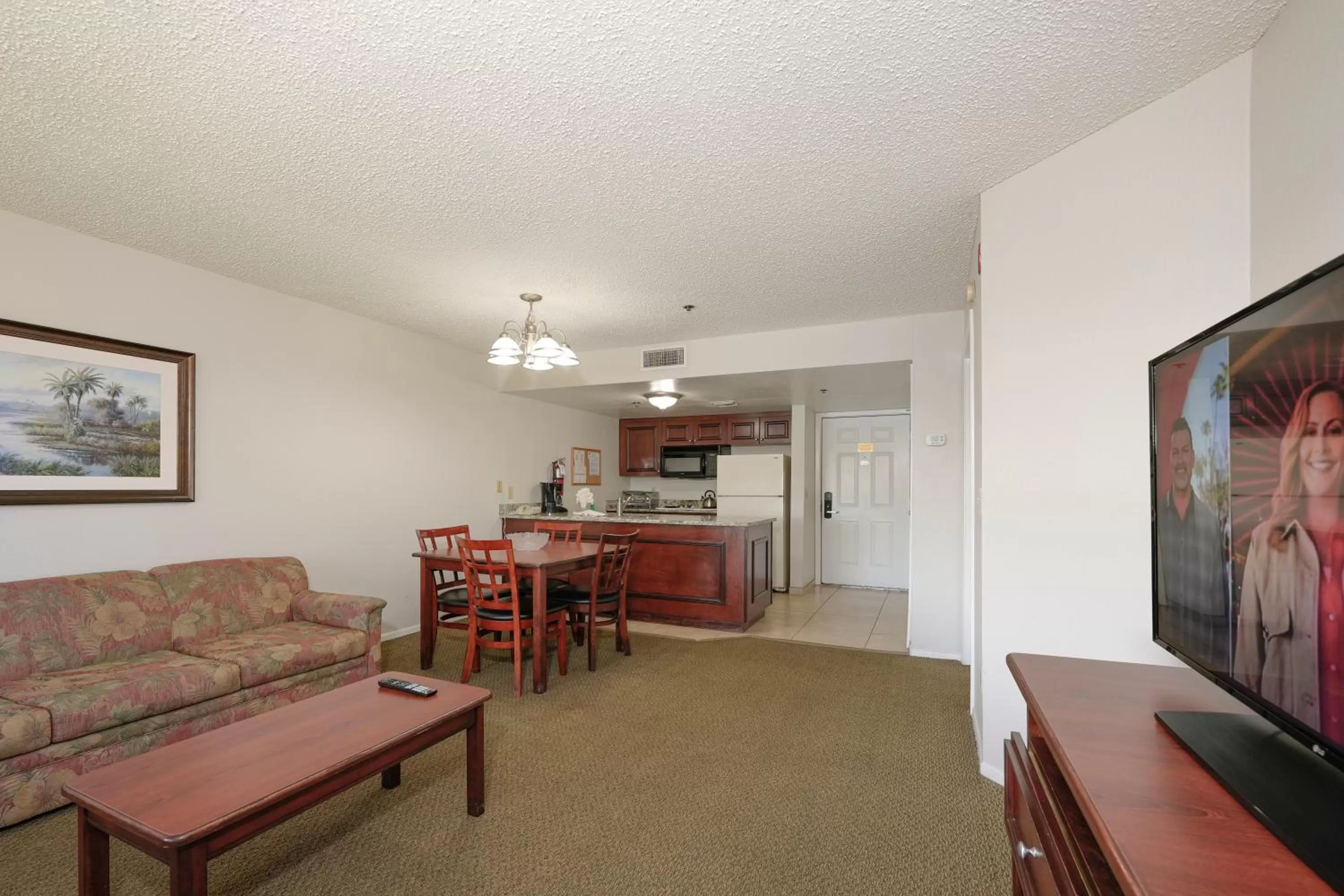 Living room in Parc Corniche Condominium Suites