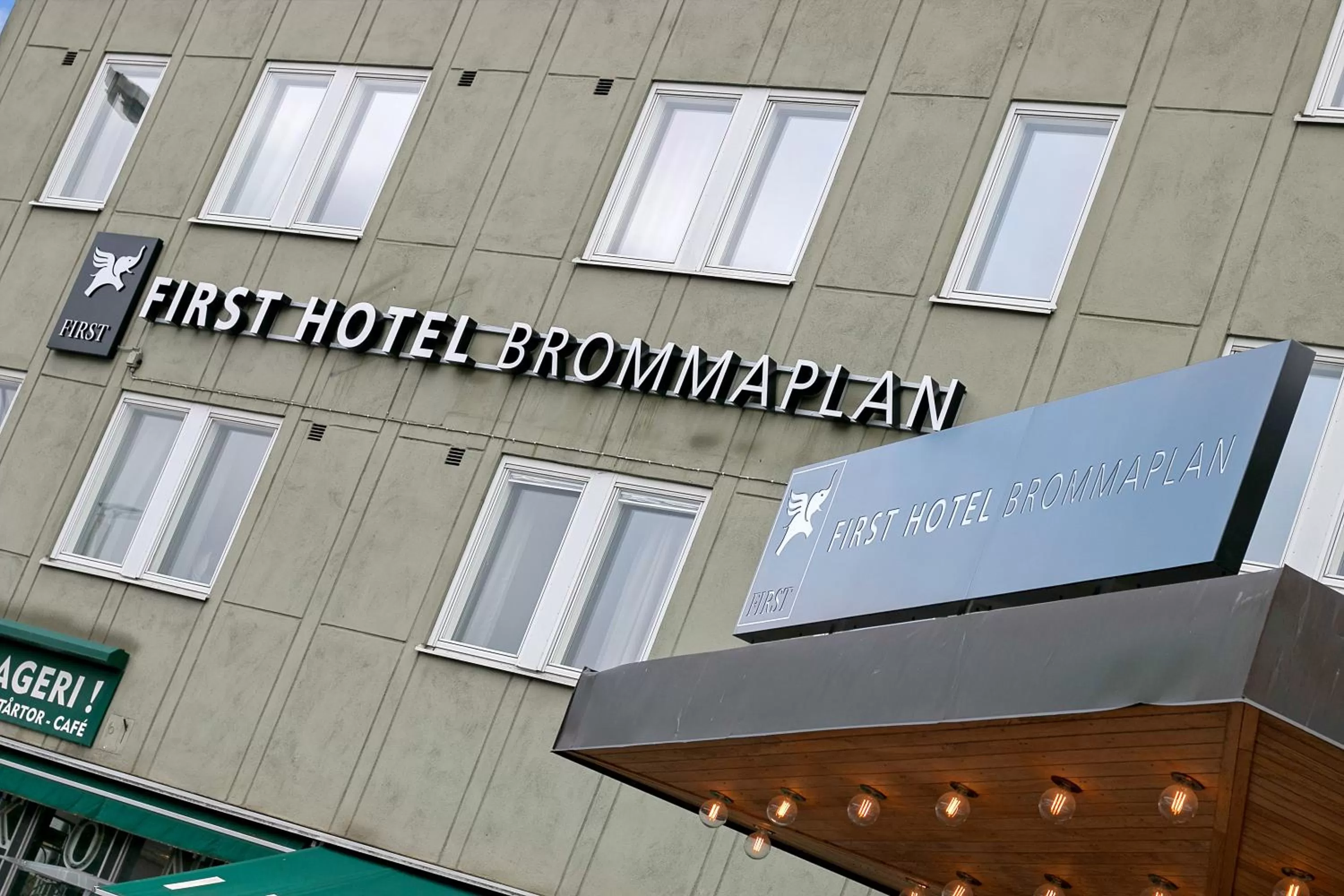Property logo or sign in First Hotel Brommaplan