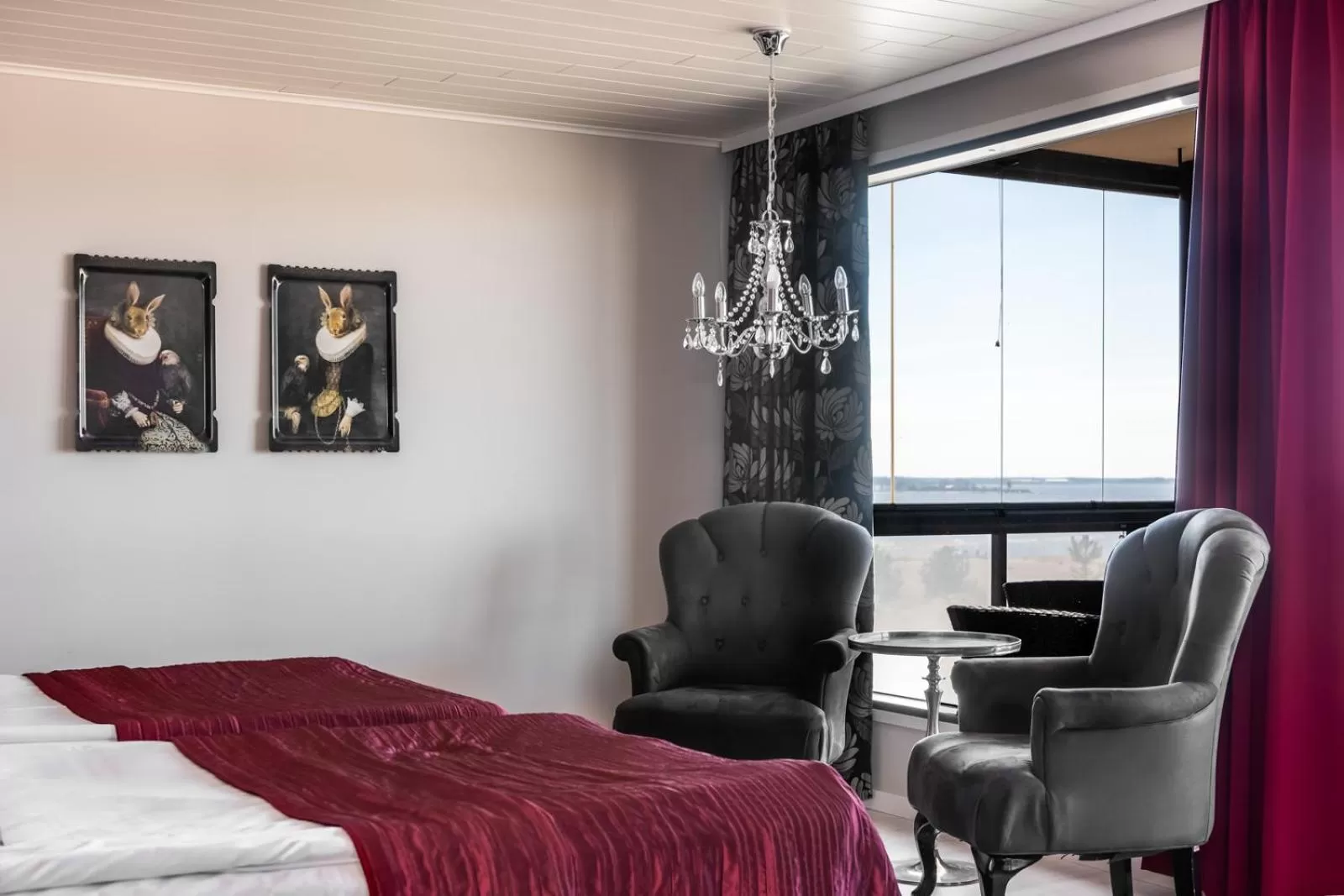 Bed in Hotel Rantakalla