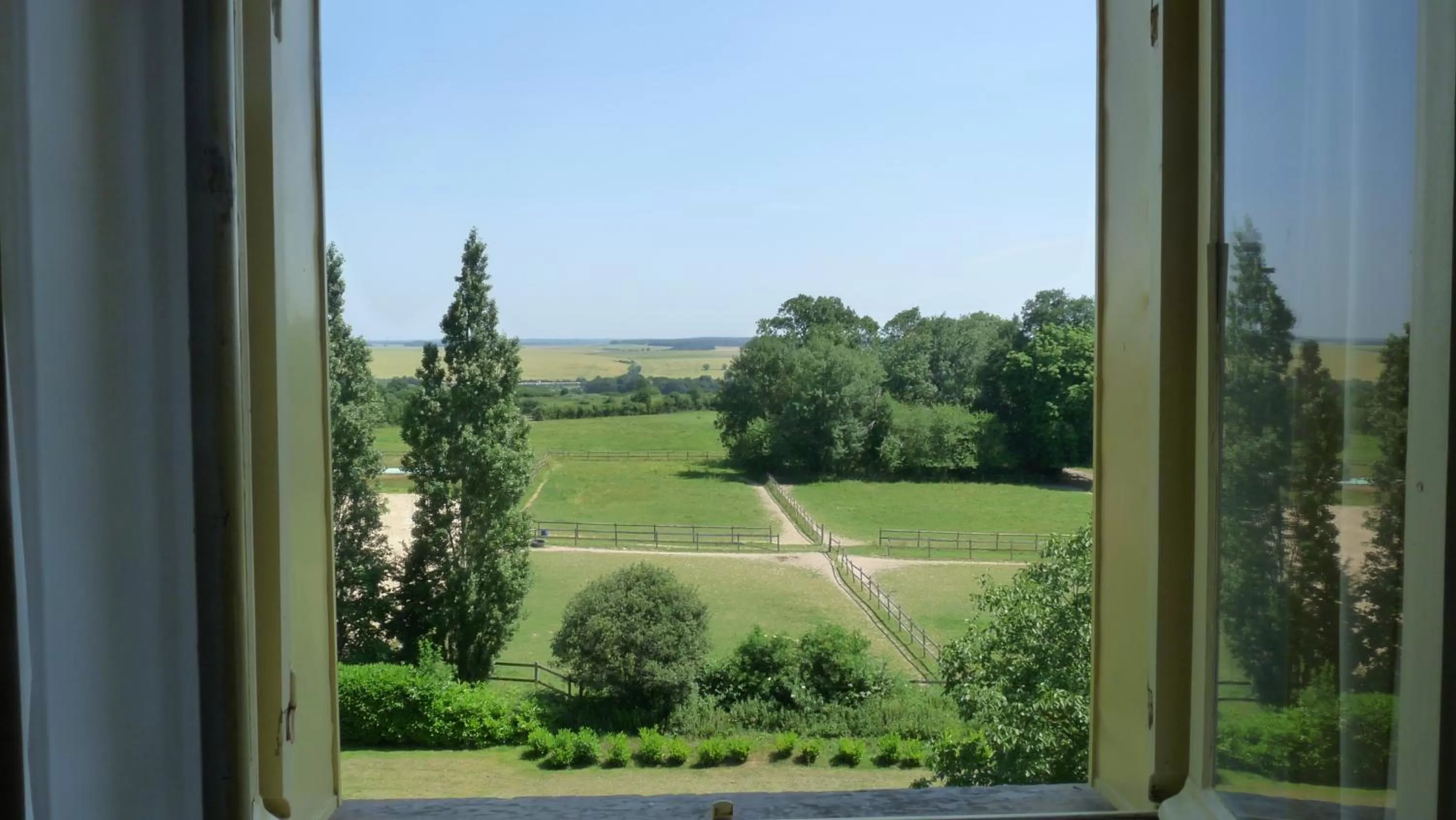 View (from property/room) in Château de la Râpée Hôtel restaurant