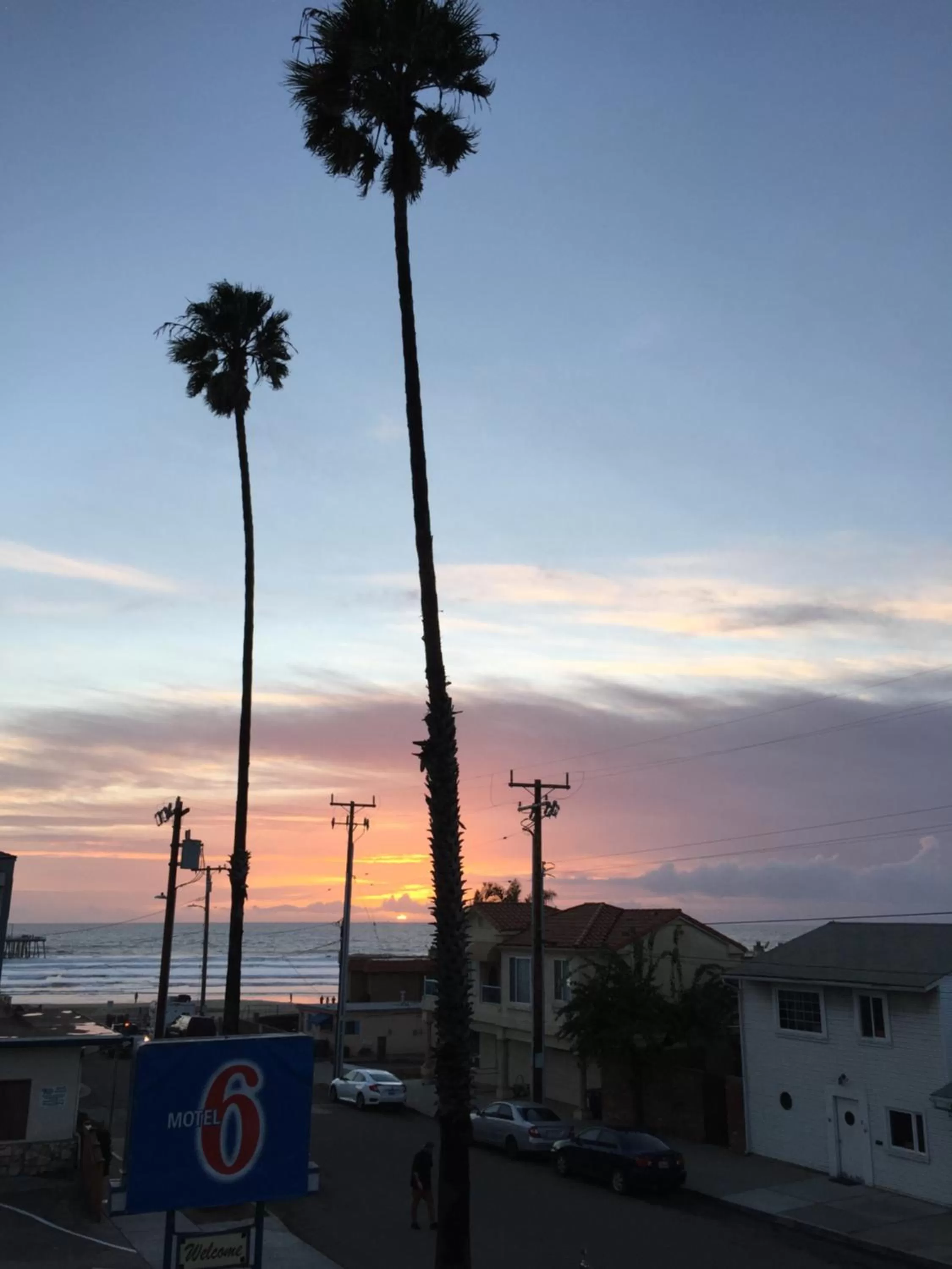 Sea view in Motel 6 Pismo Beach CA Pacific Ocean