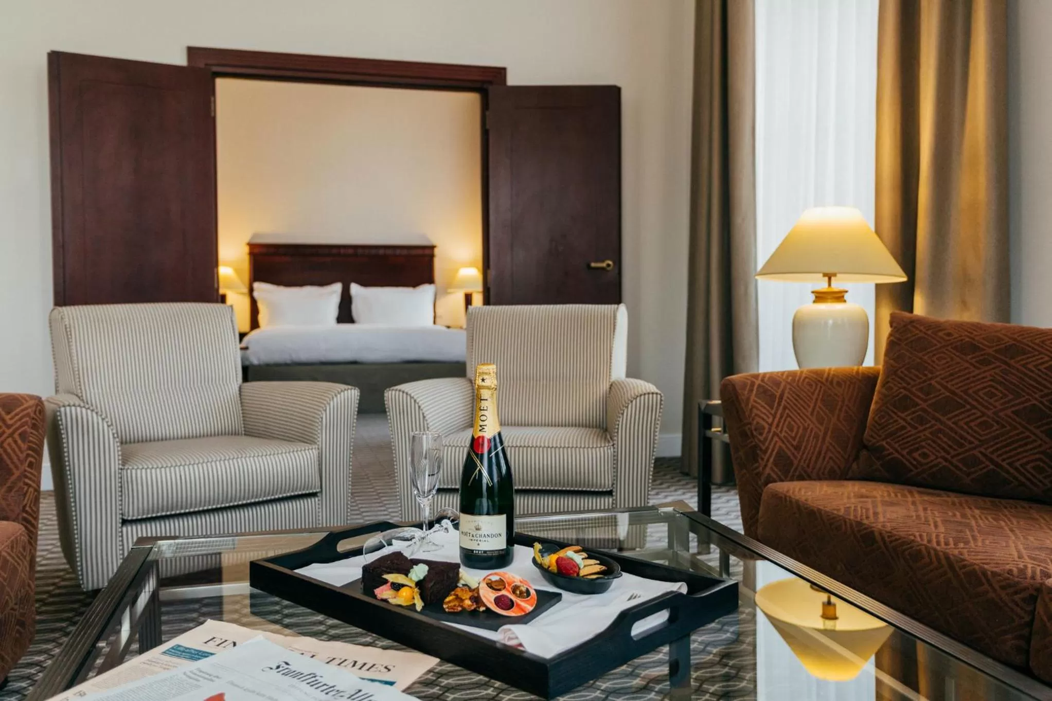 Living room, Bed in Radisson Blu Carlton Hotel, Bratislava