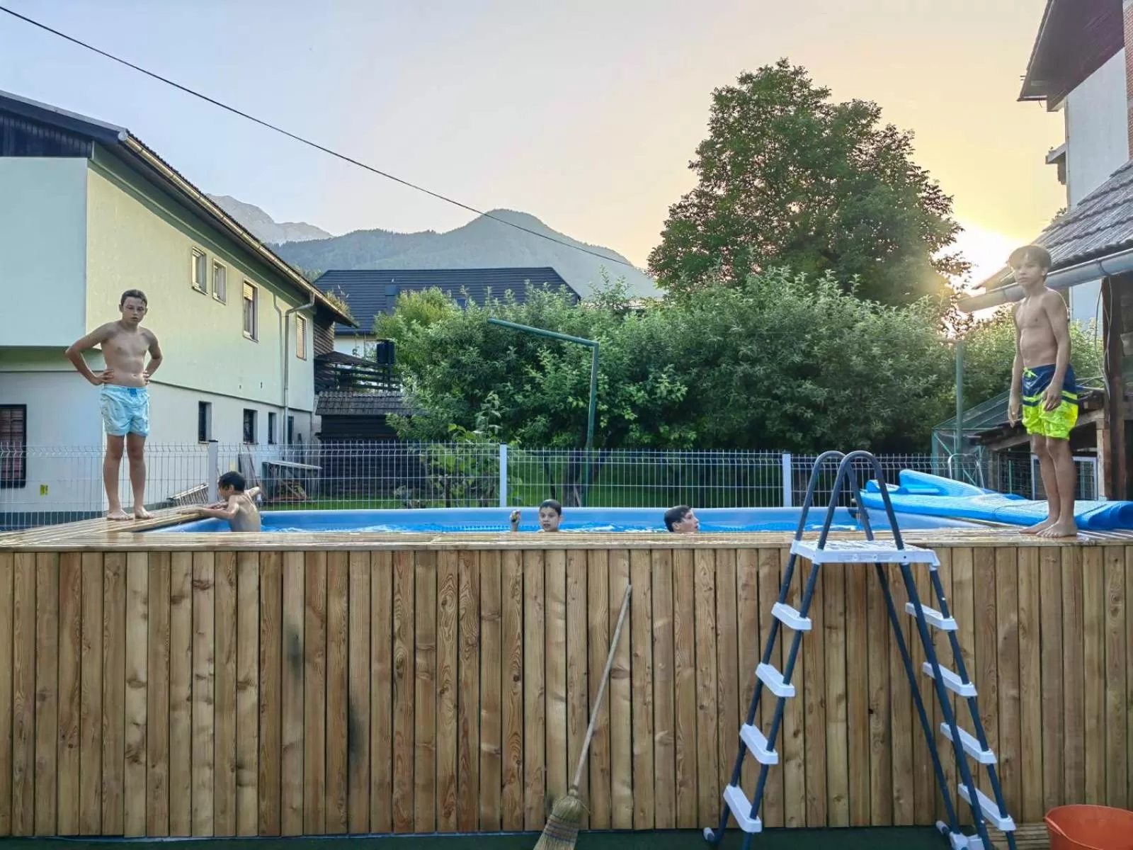 Swimming pool in BikeSki family hotel, b&b, apartaments, rooms