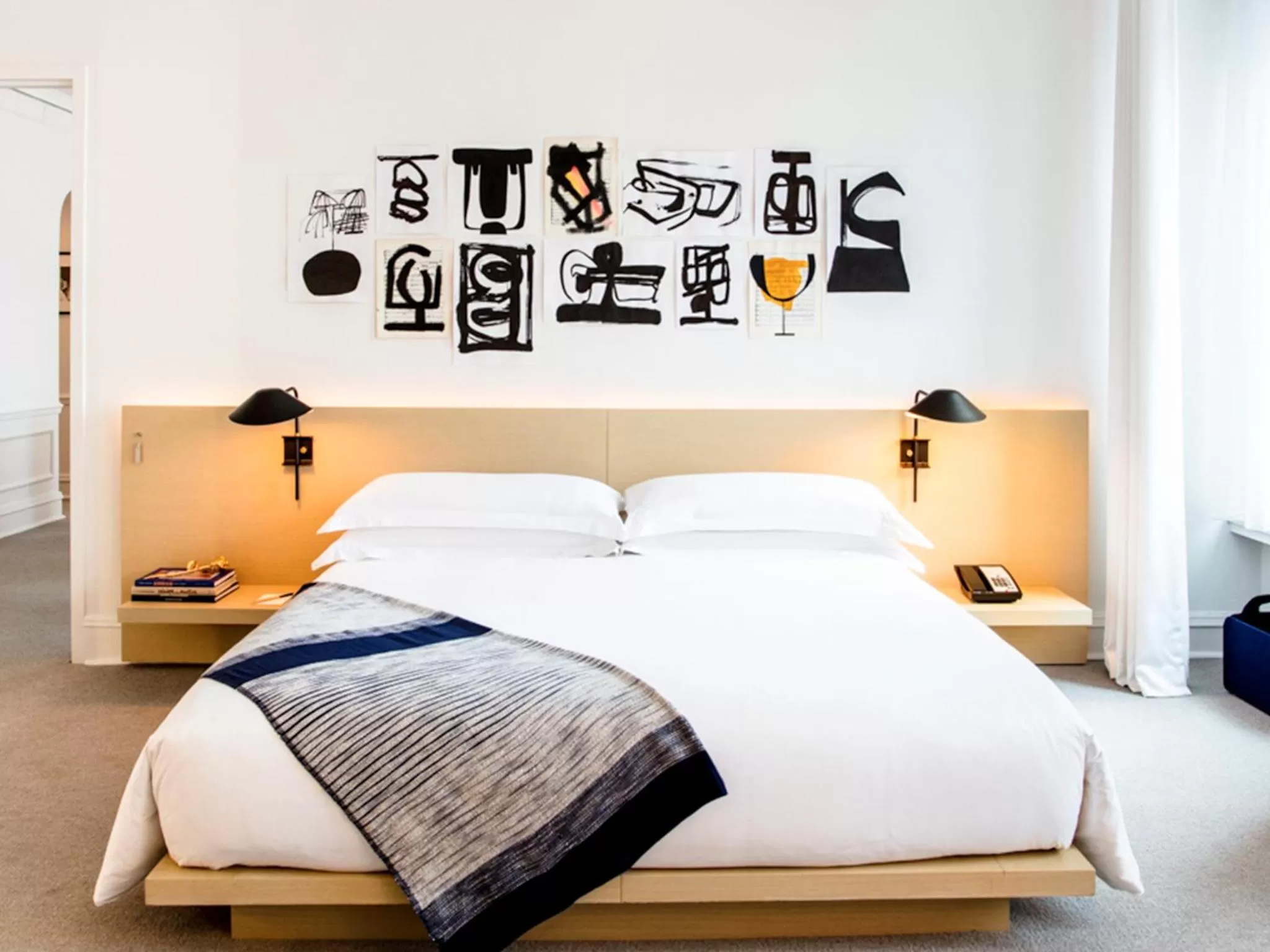 Bedroom in Ambassador Chicago, part of JdV by Hyatt