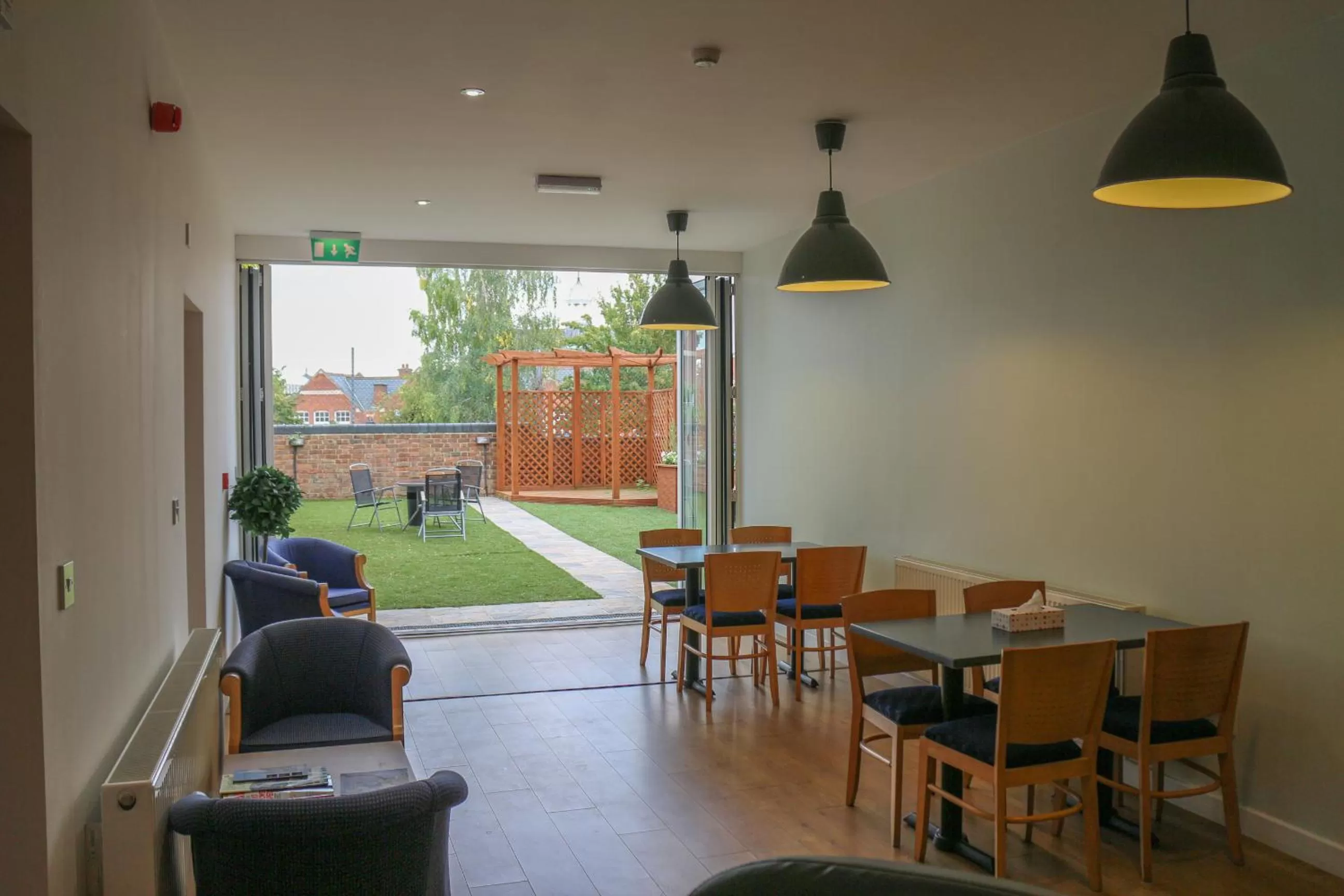 Communal lounge/ TV room in Oscar Lodge