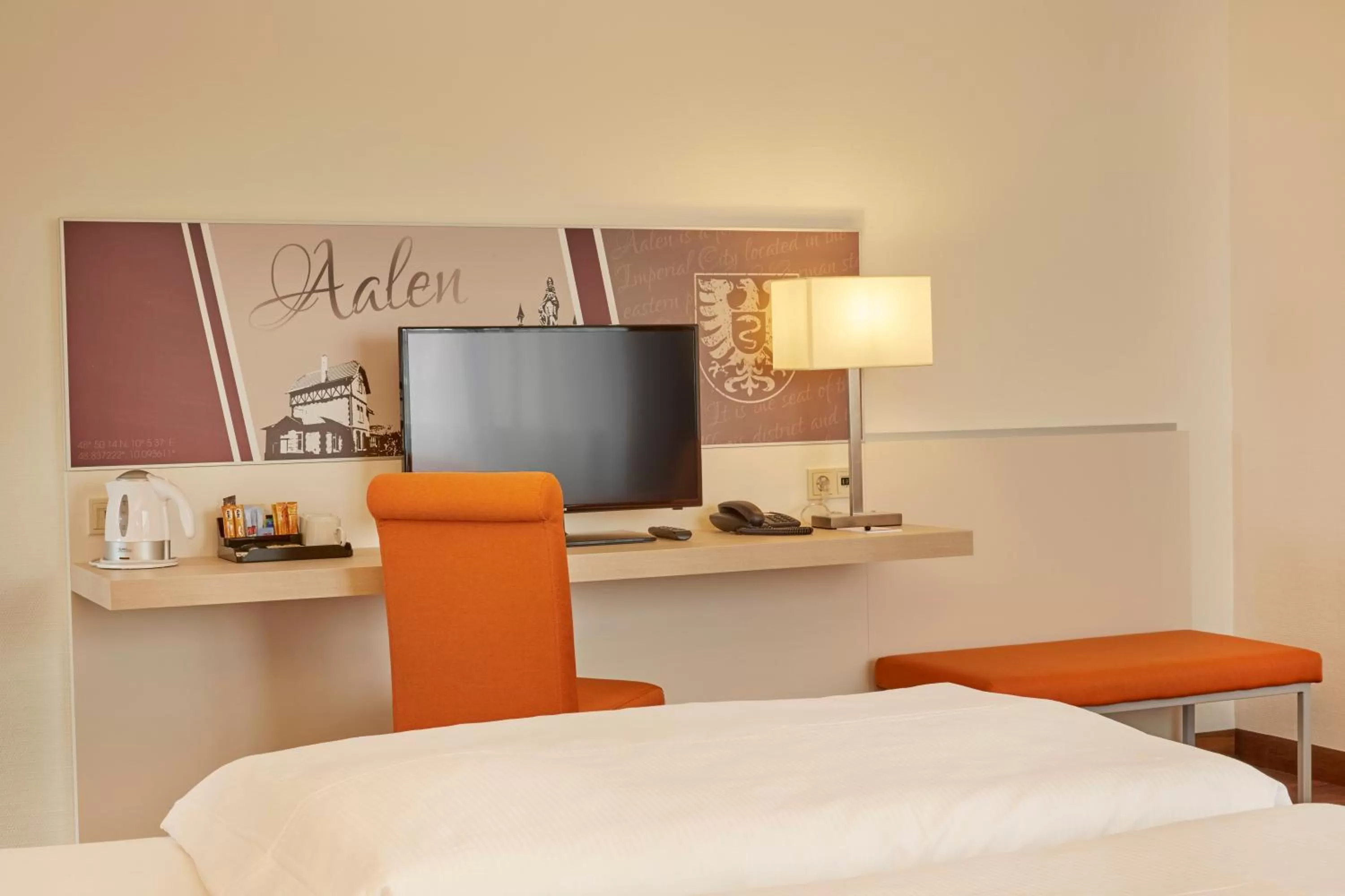 Decorative detail, Bed in H+ Hotel Limes Thermen Aalen