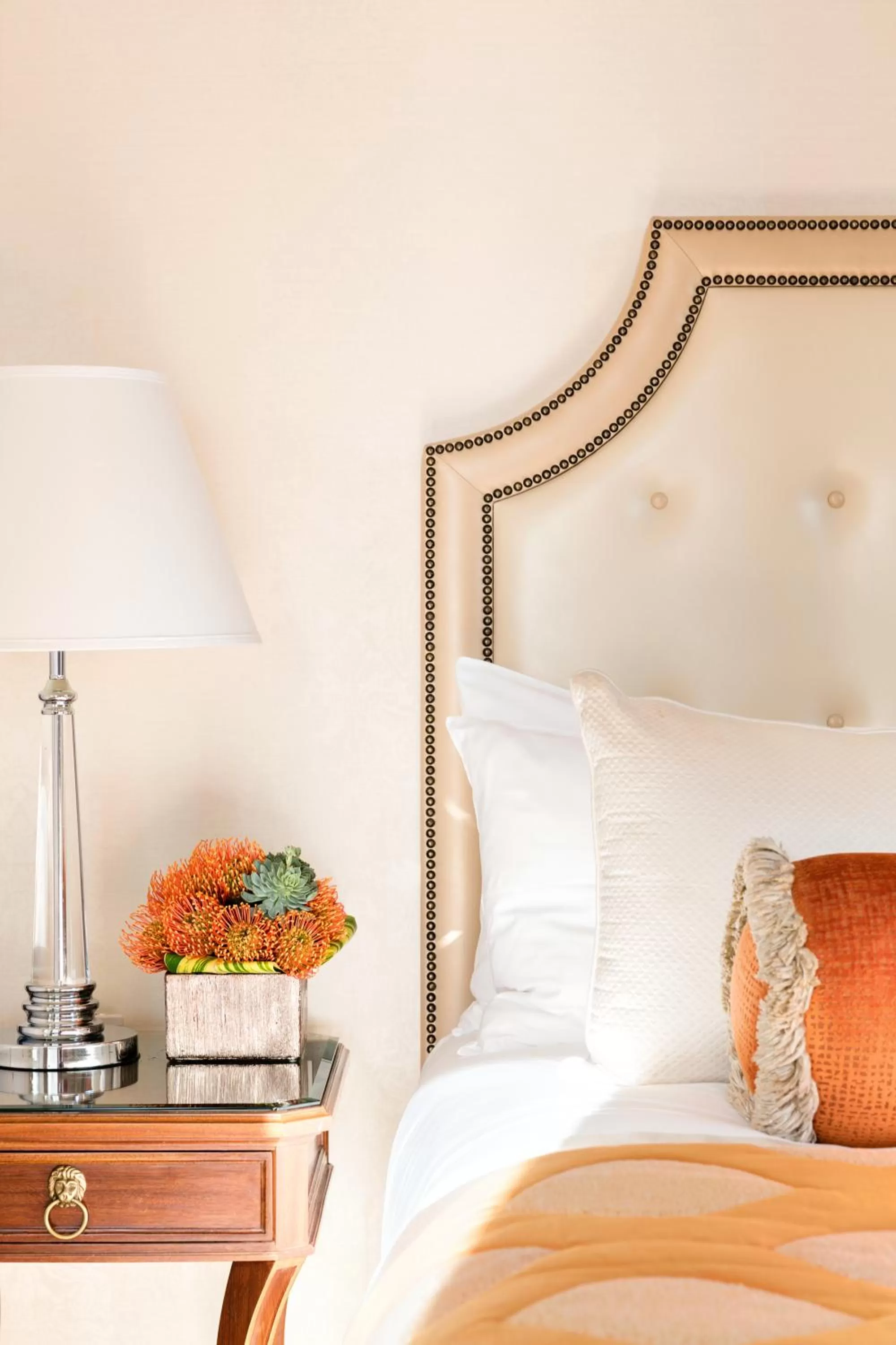 Decorative detail, Bed in The Pierre, A Taj Hotel, New York