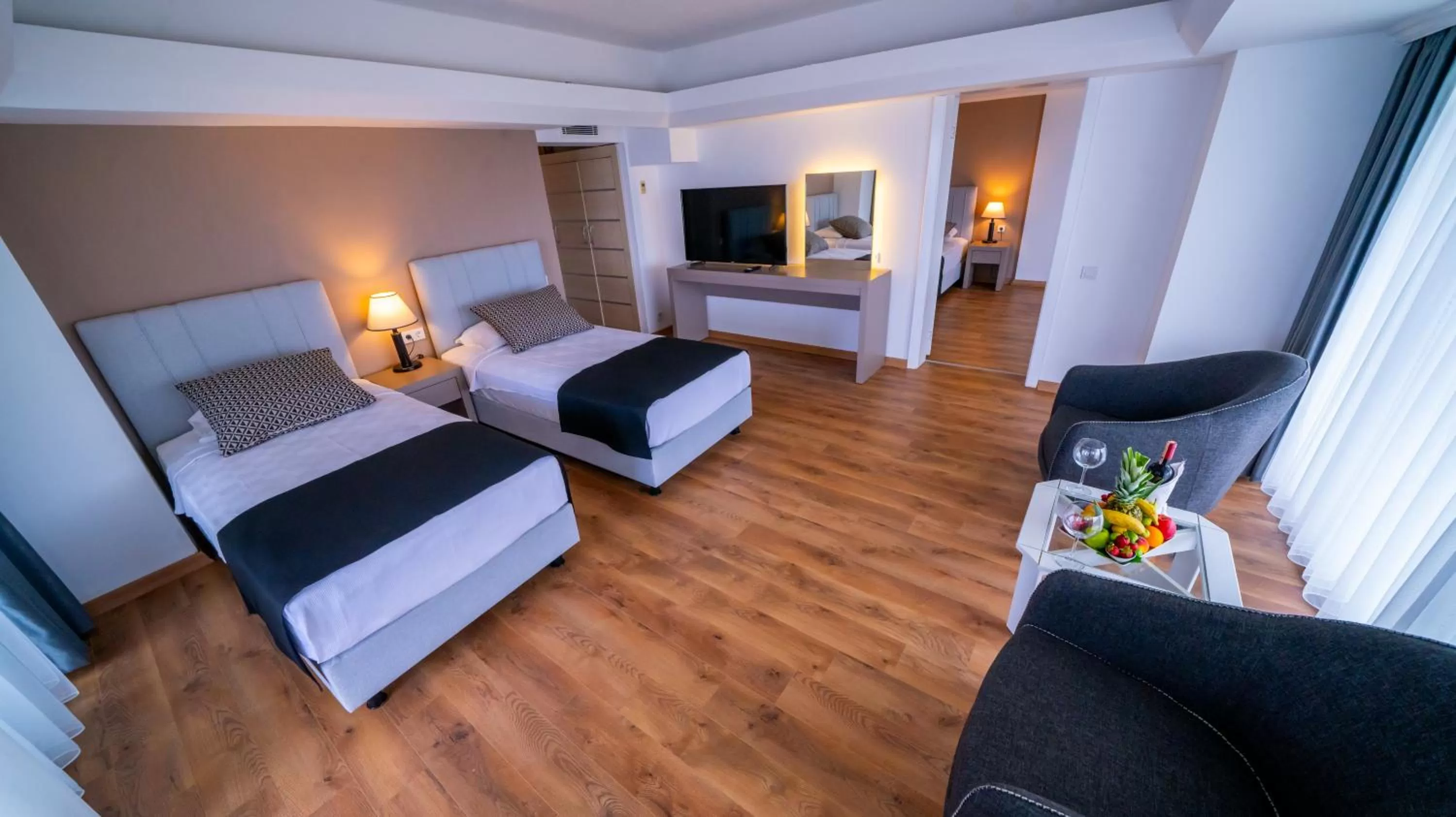 Living room, Bed in Club Beyy Resort Hotel - Ultra All Inclusive