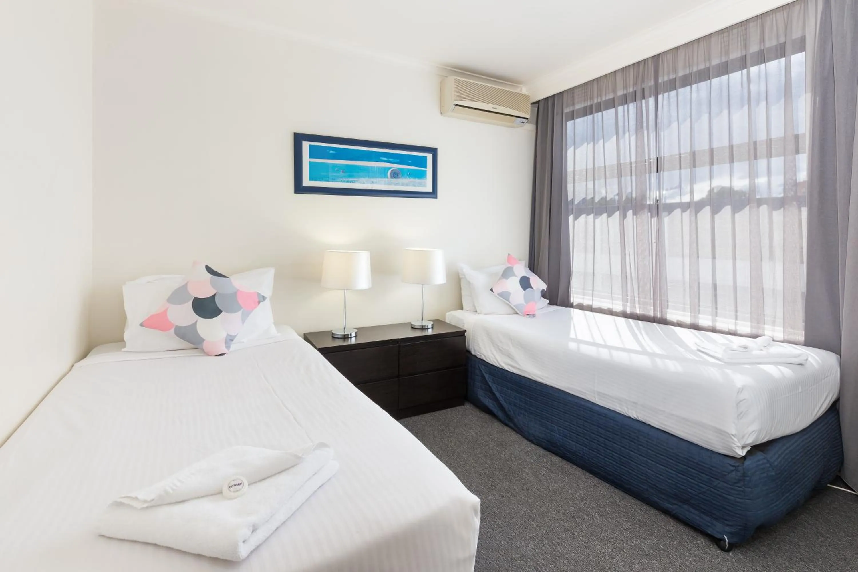 Bedroom, Bed in City Edge East Melbourne Apartment Hotel