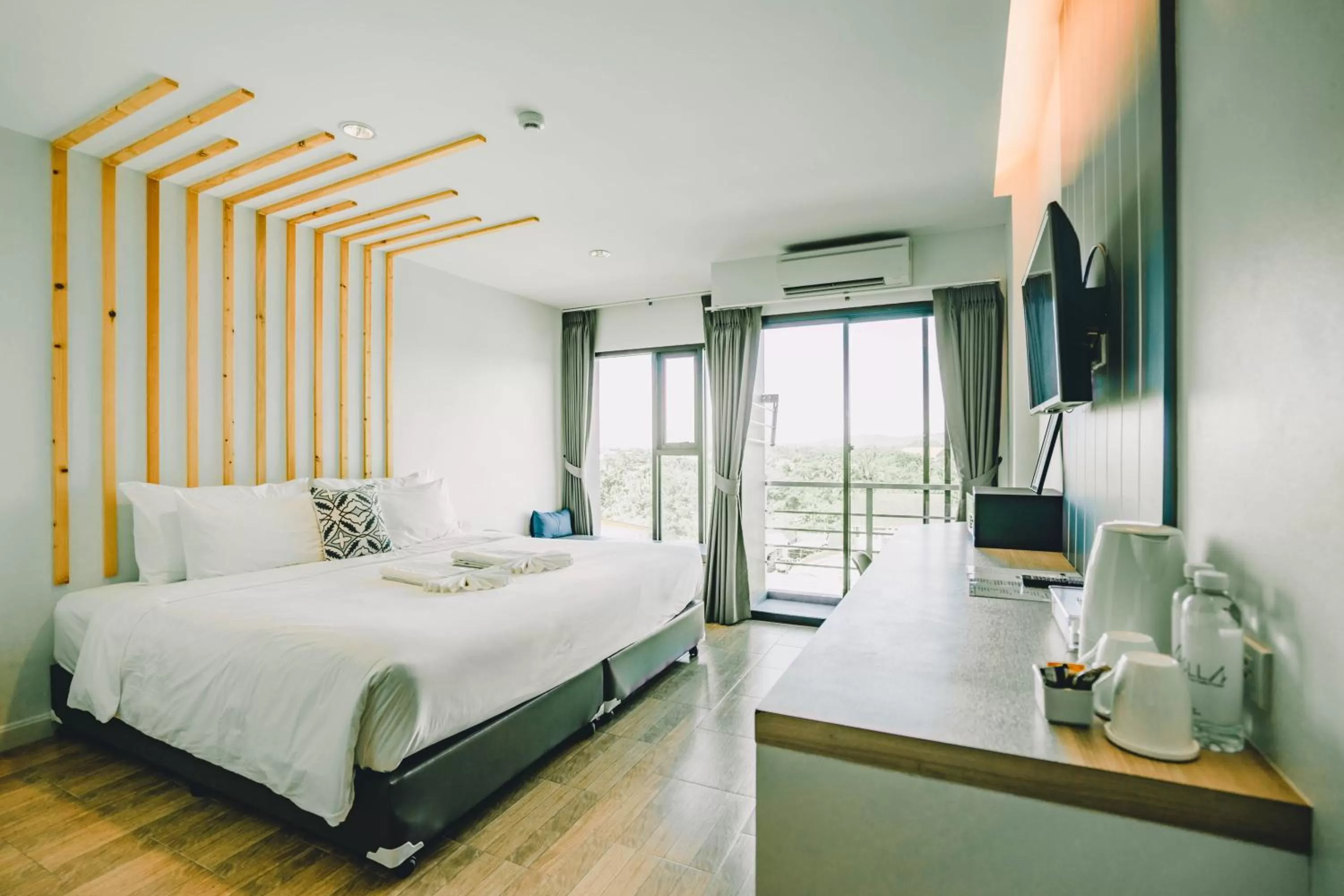 Bed in The Galla Hotel