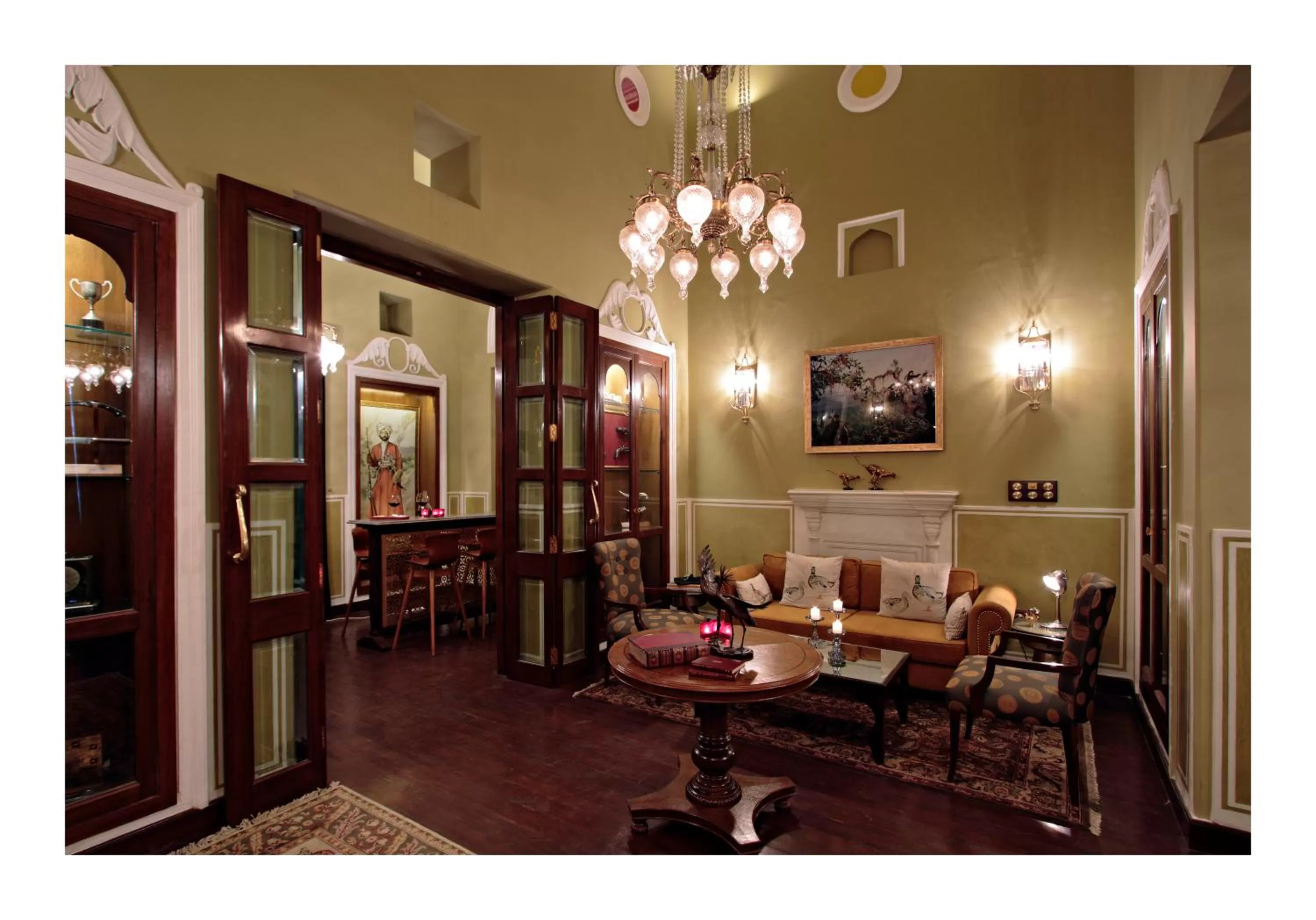 Living room in Samode Haveli