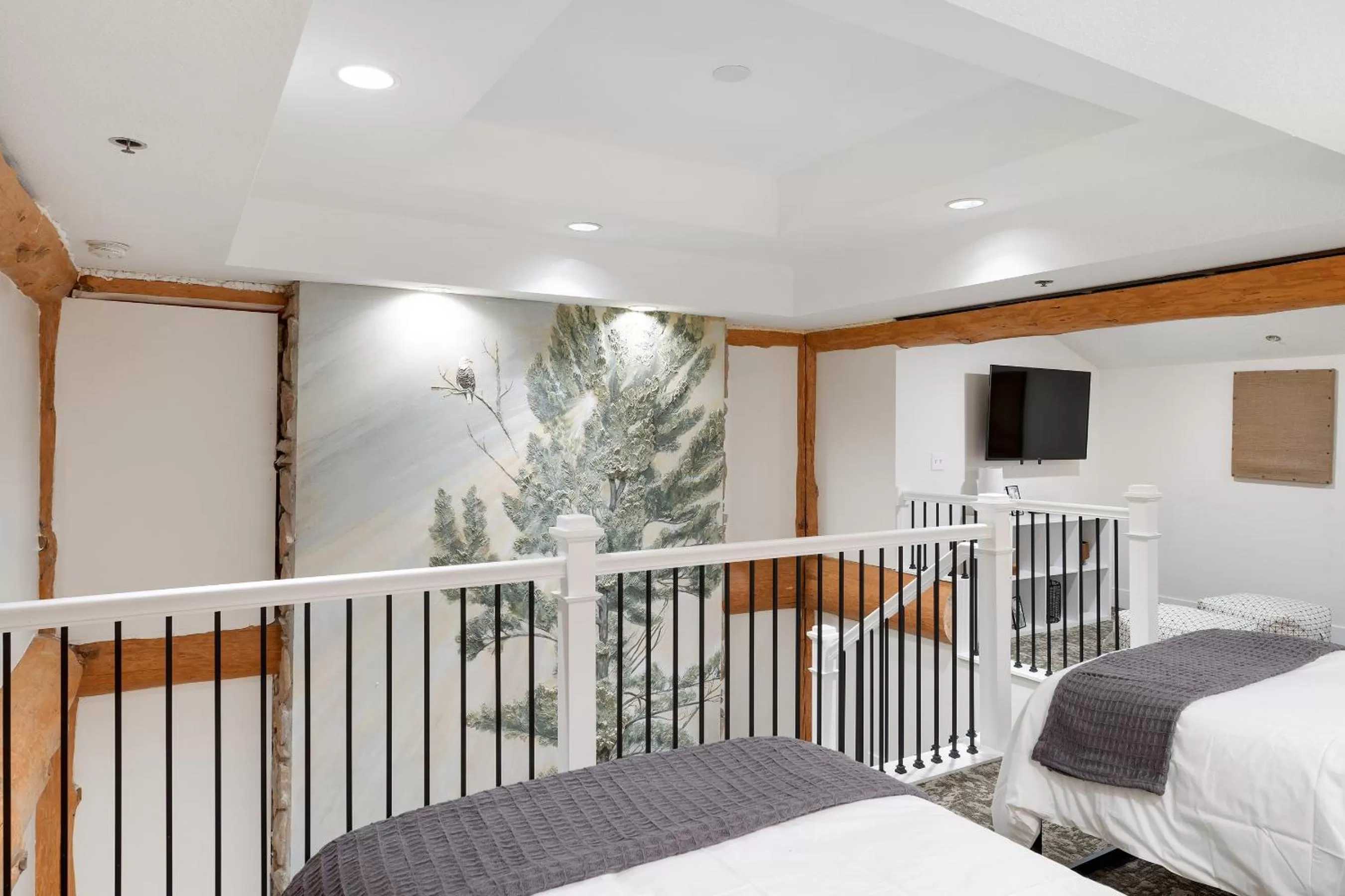 Bed in Balsam Lake Lodge