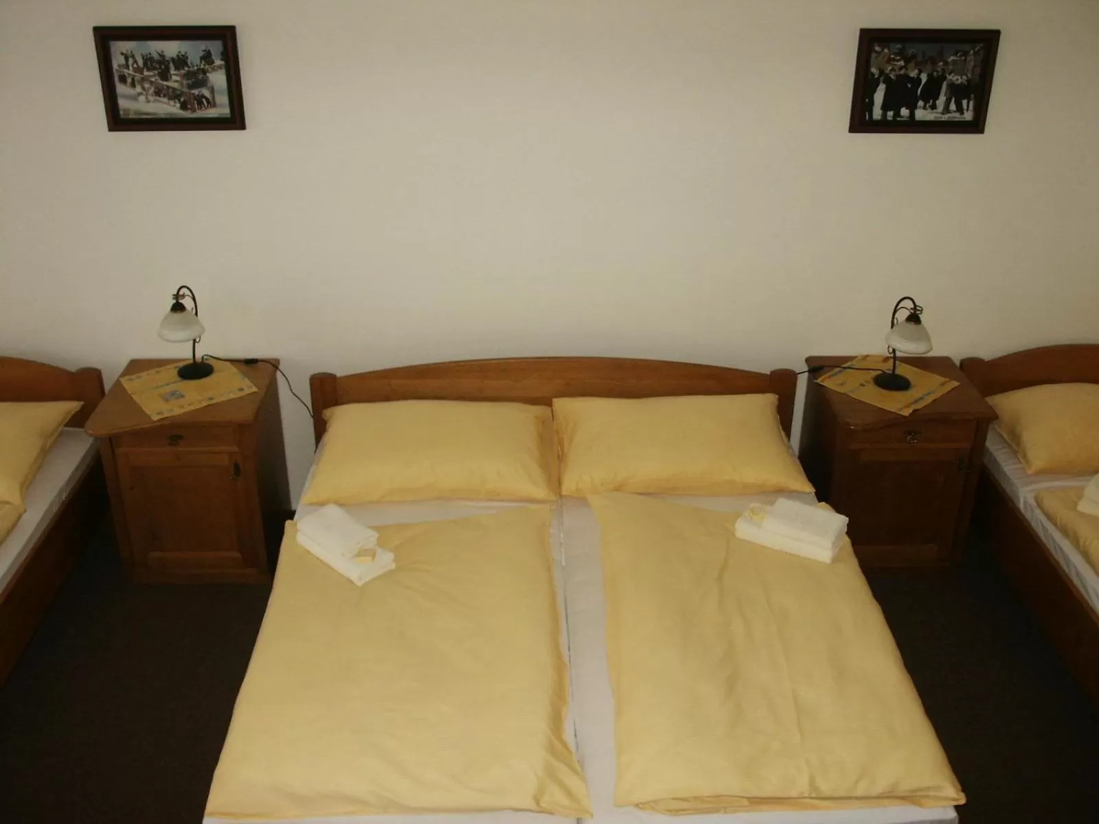 Bed in Hotel Krakonoš