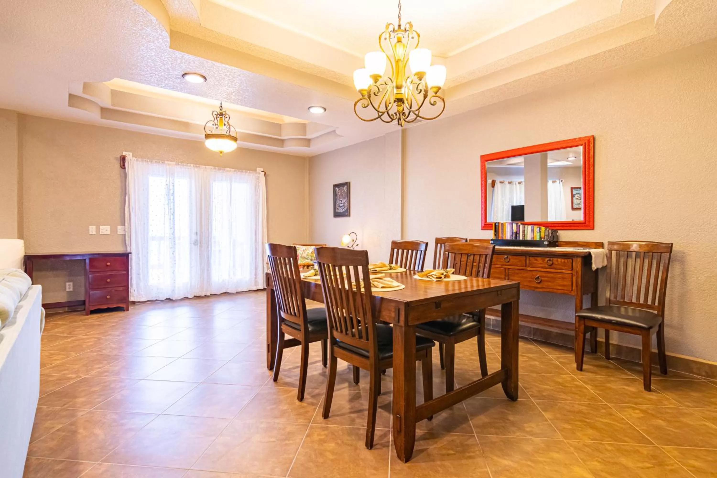 Dining area in Lighthouse Beach Villas