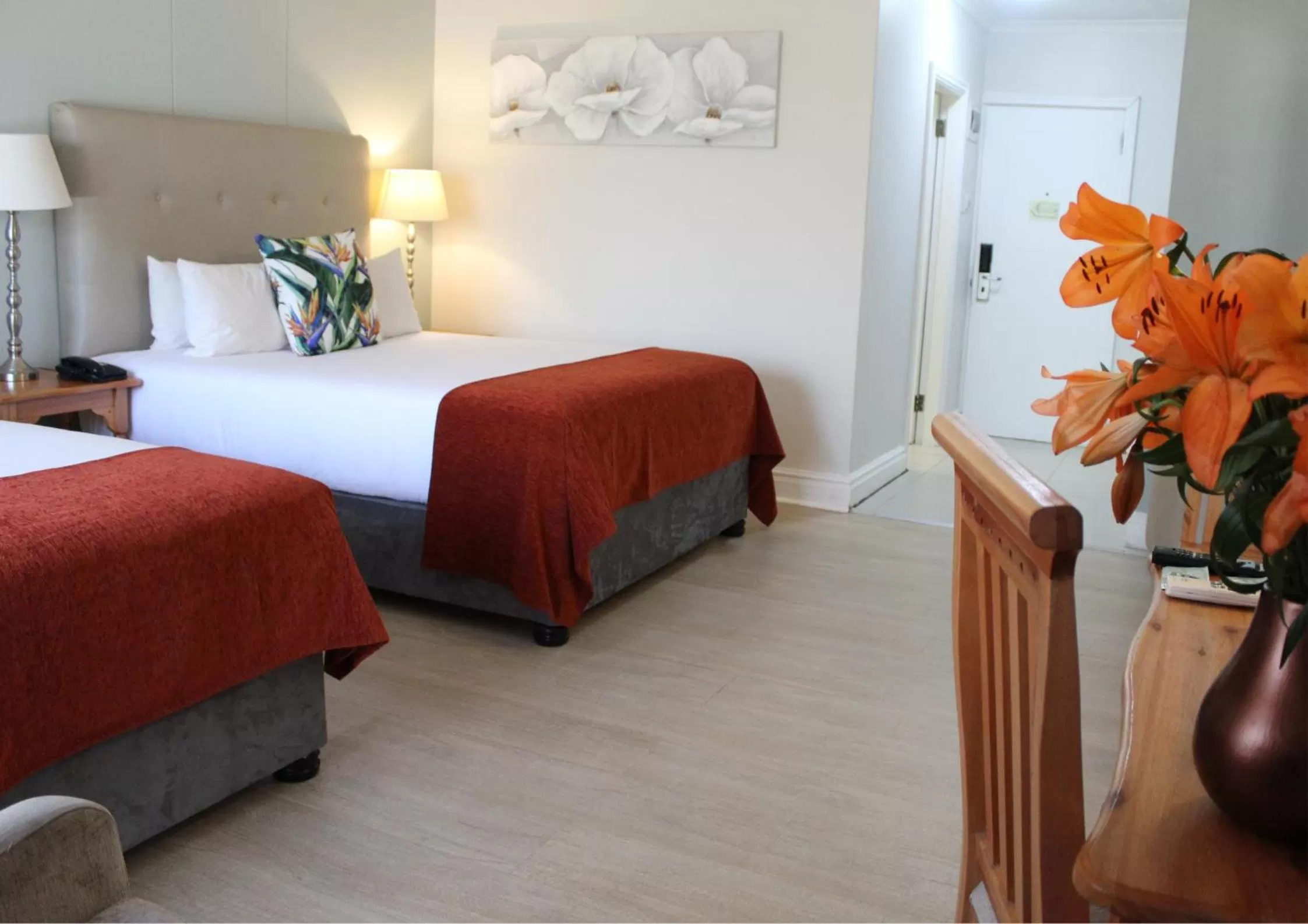 Bed in The Riverside Hotel