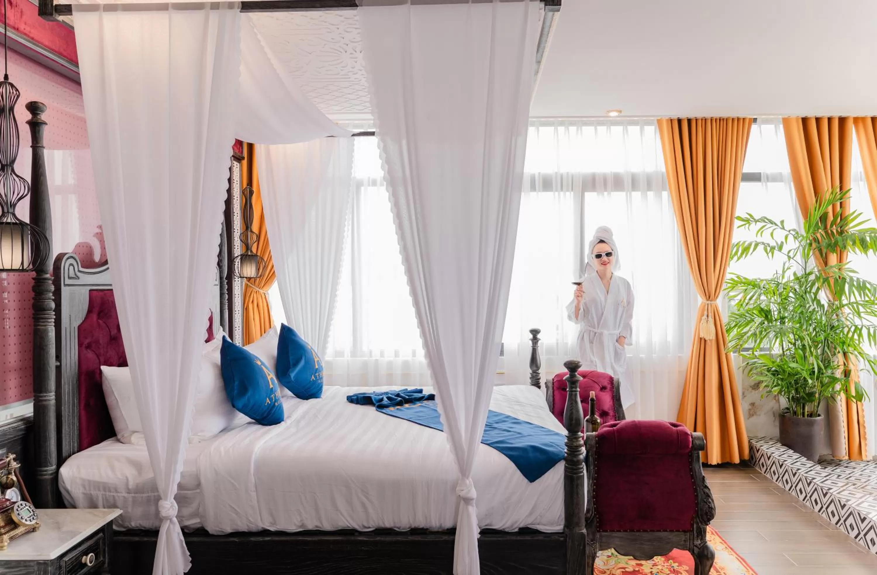 Bed in Athena Hotel Quy Nhơn