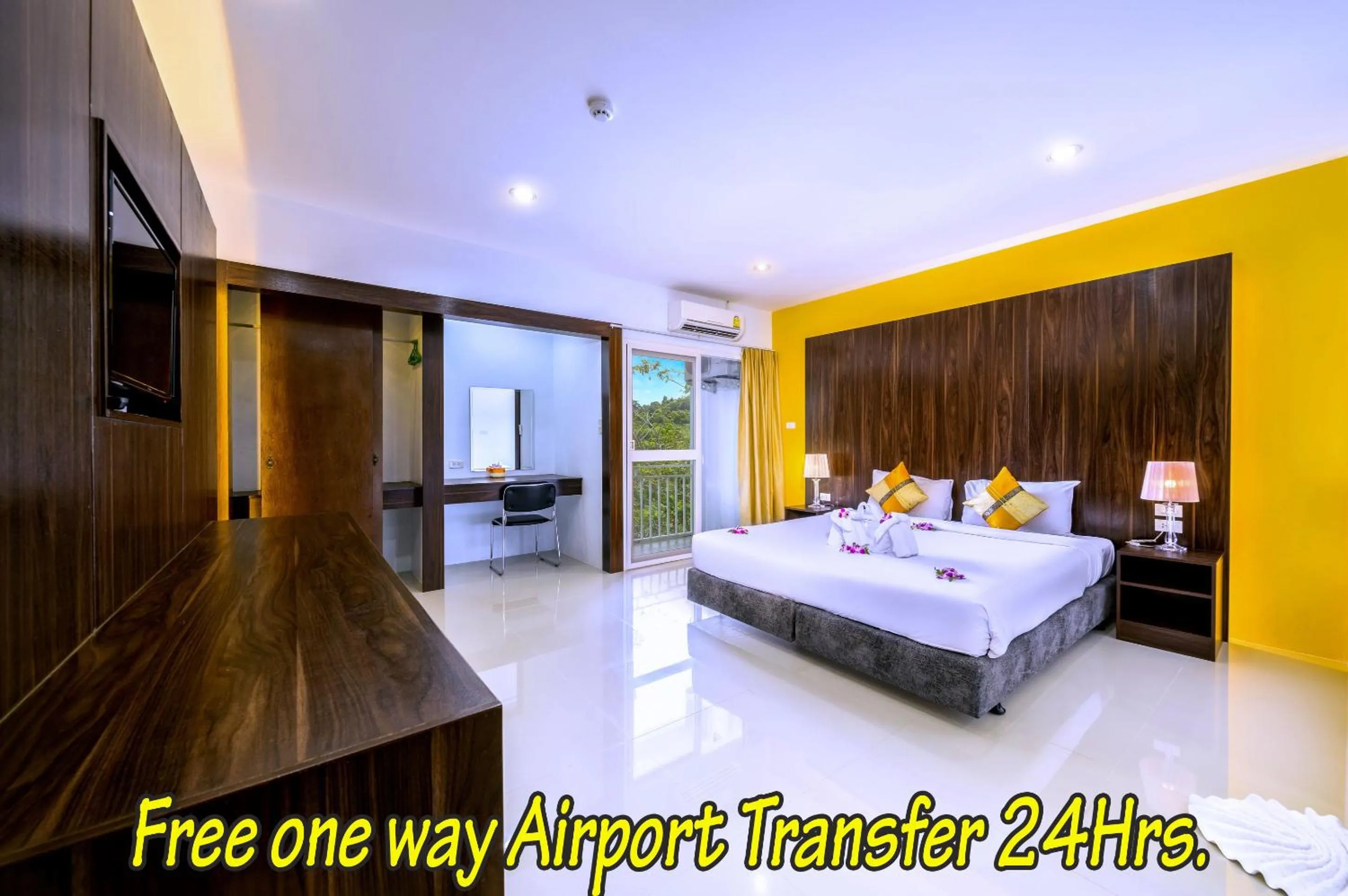 Photo of the whole room, Bed in Naiyang Place - Phuket Airport