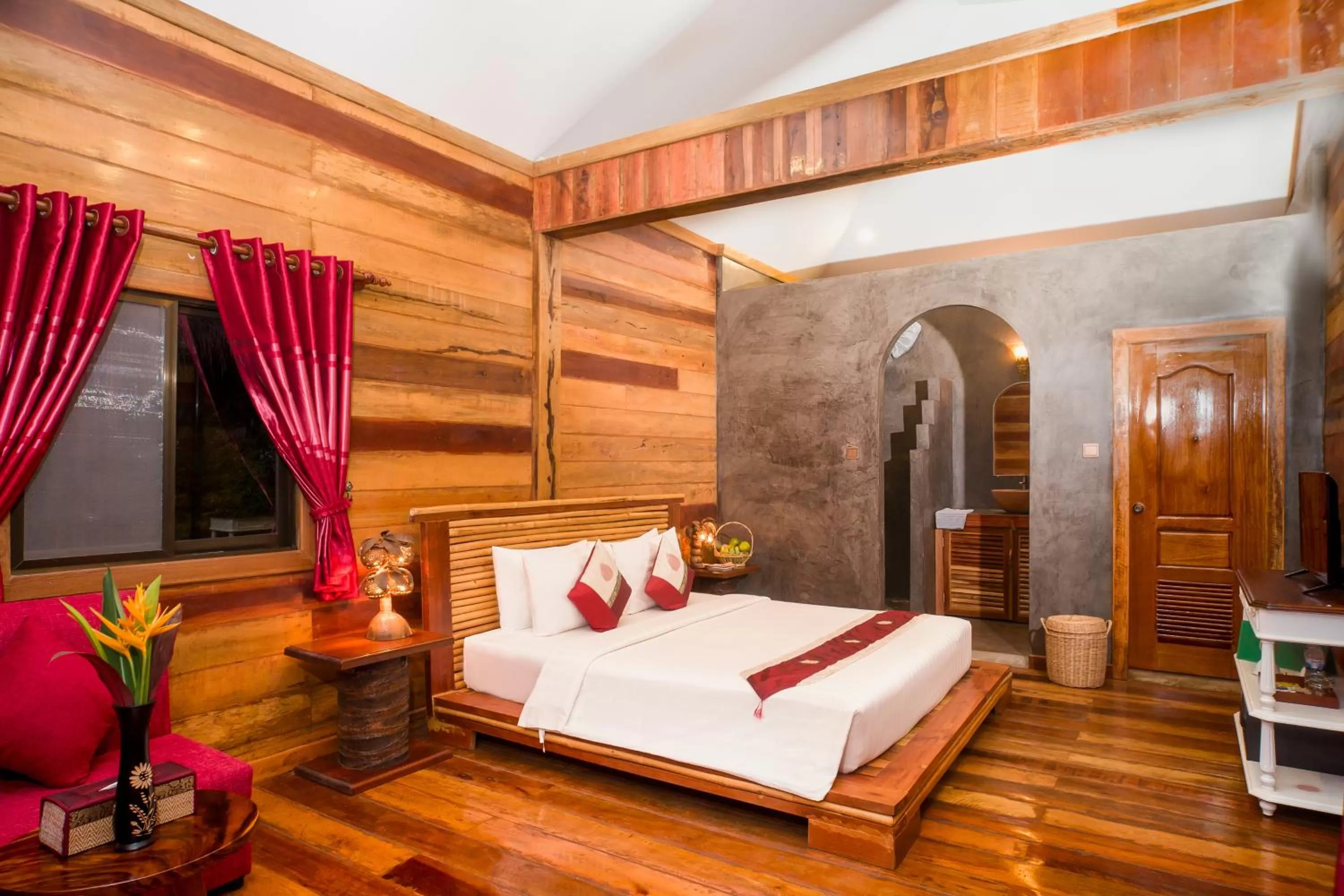 Bedroom, Bed in Authentic Khmer Village Resort