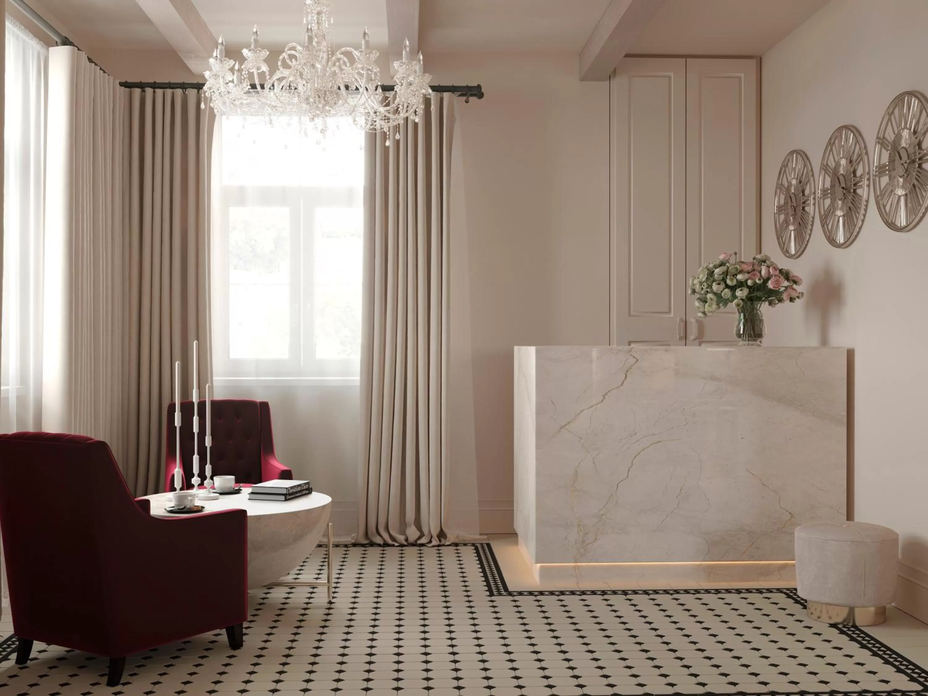 Lobby or reception in Hotel Meltzer Apartments