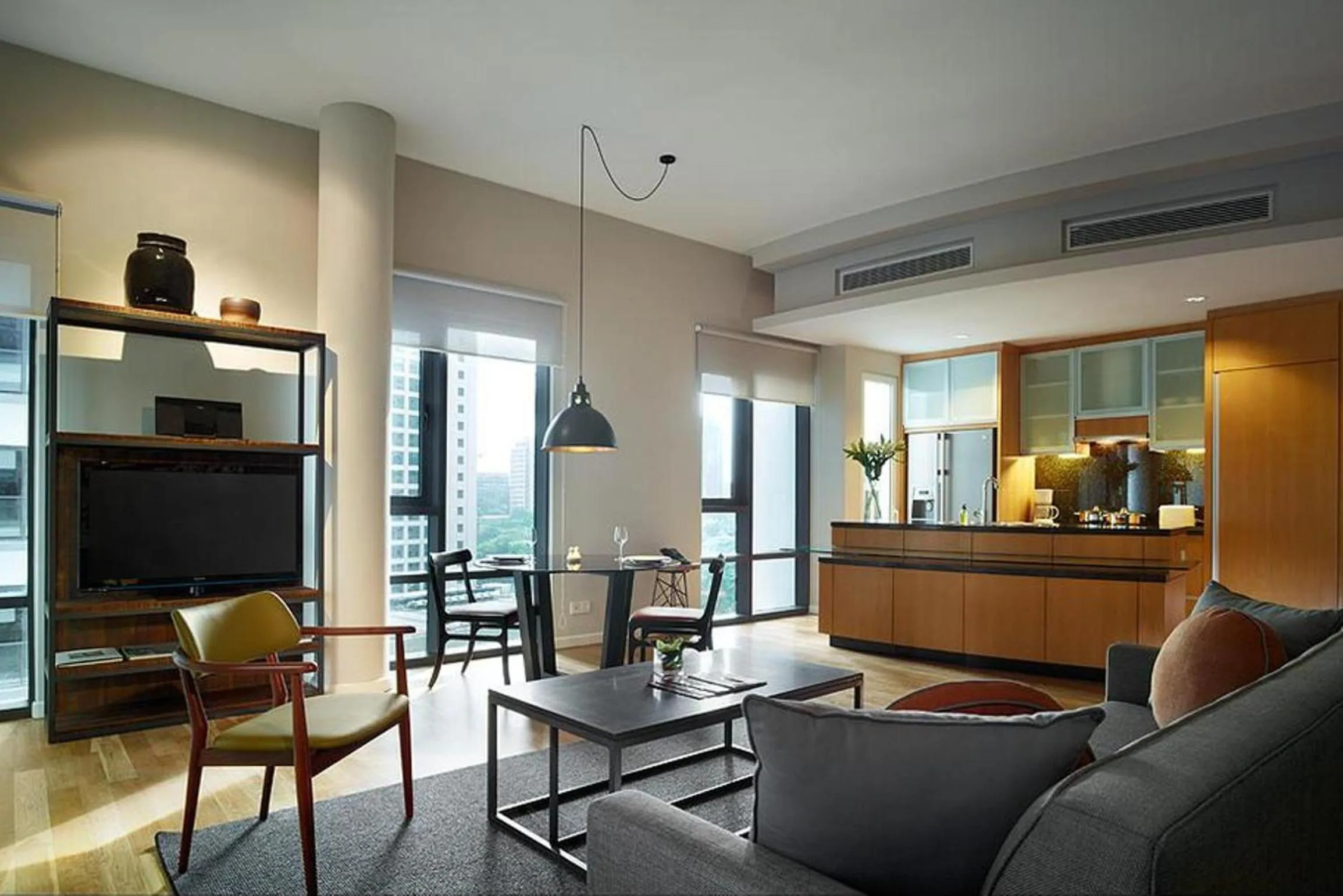 Seating area in E&O Residences Kuala Lumpur
