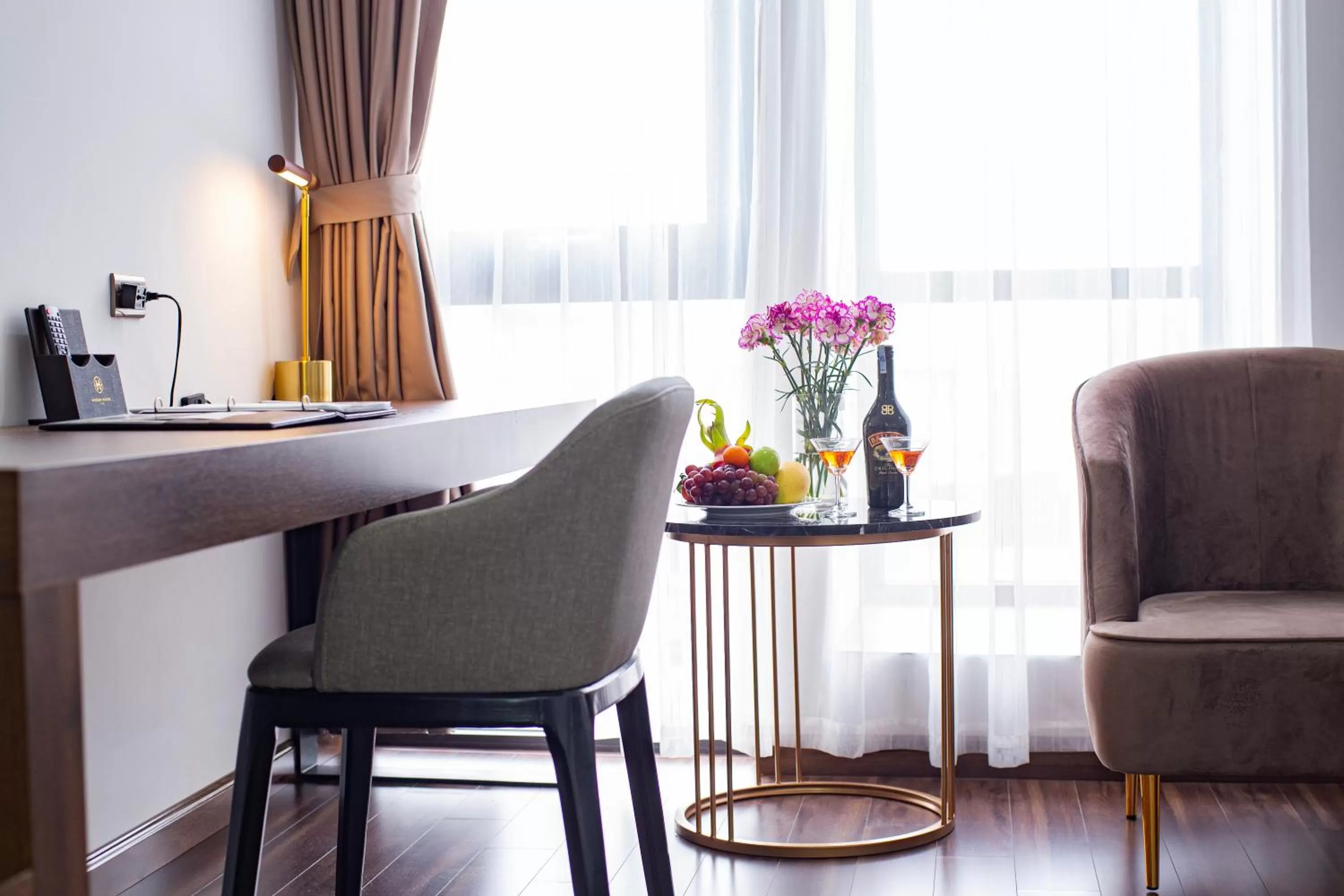 Seating area in Western Skyline Hotel