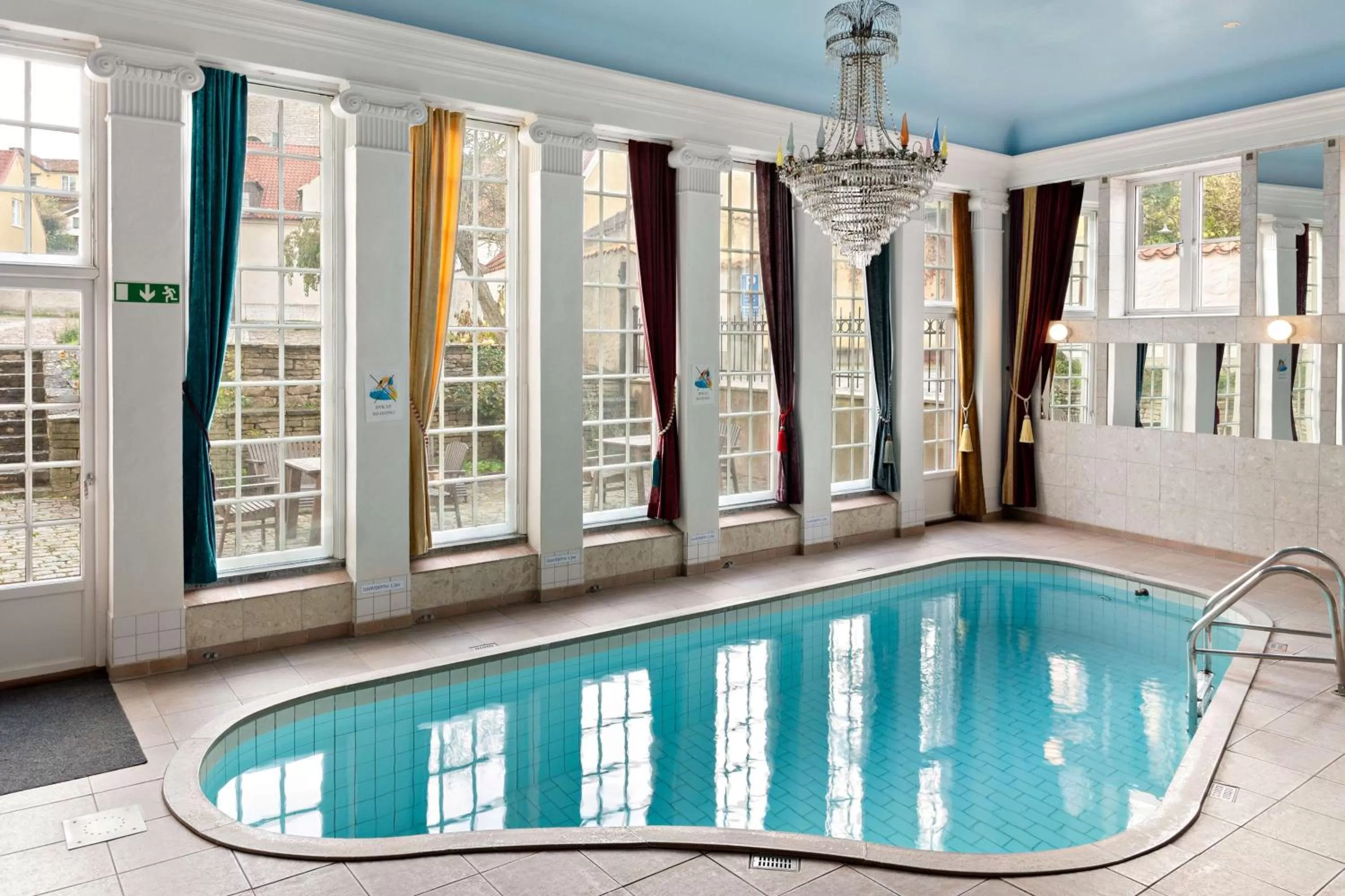 Pool view in Best Western Strand Hotel