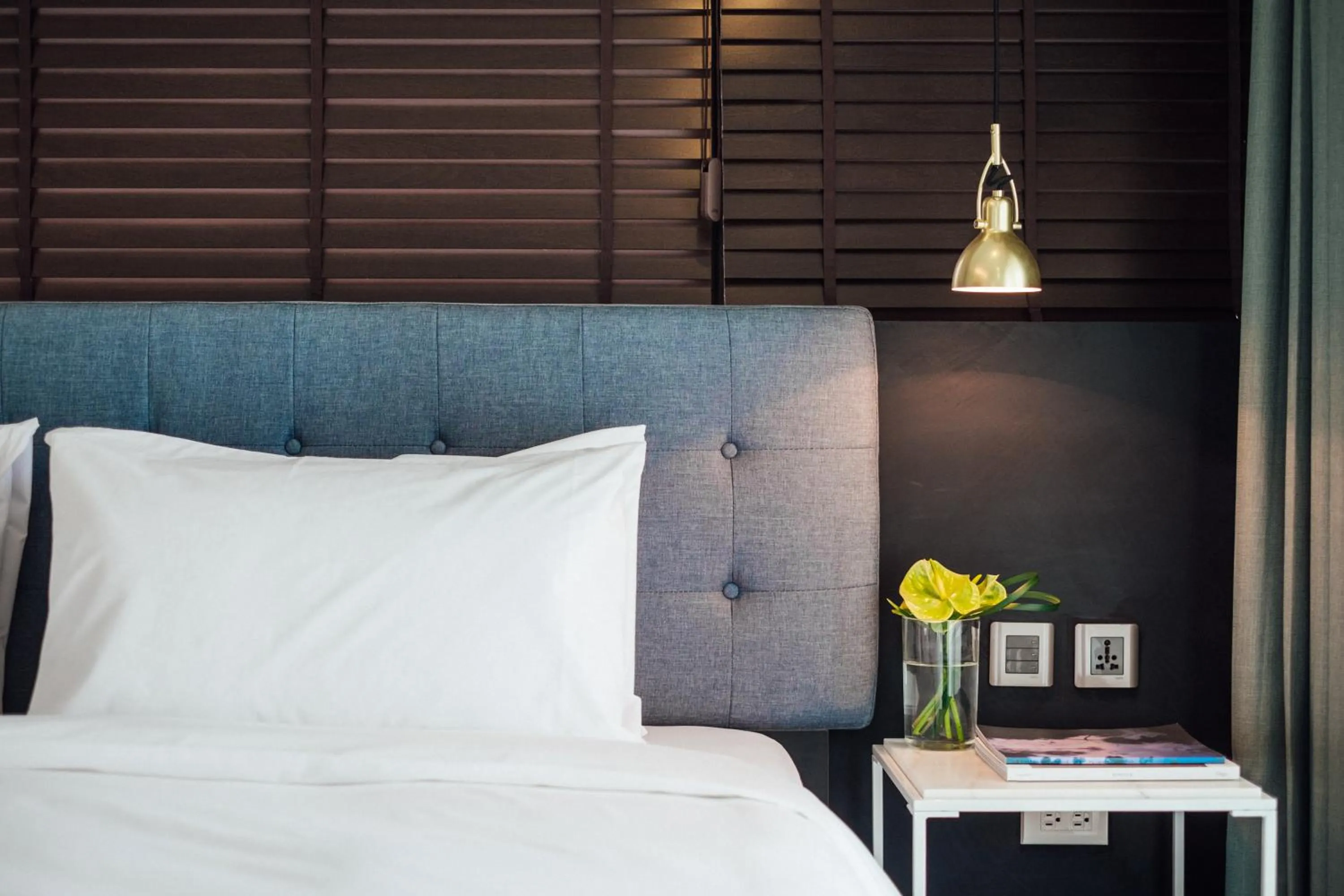 Decorative detail, Bed in Chez Nous