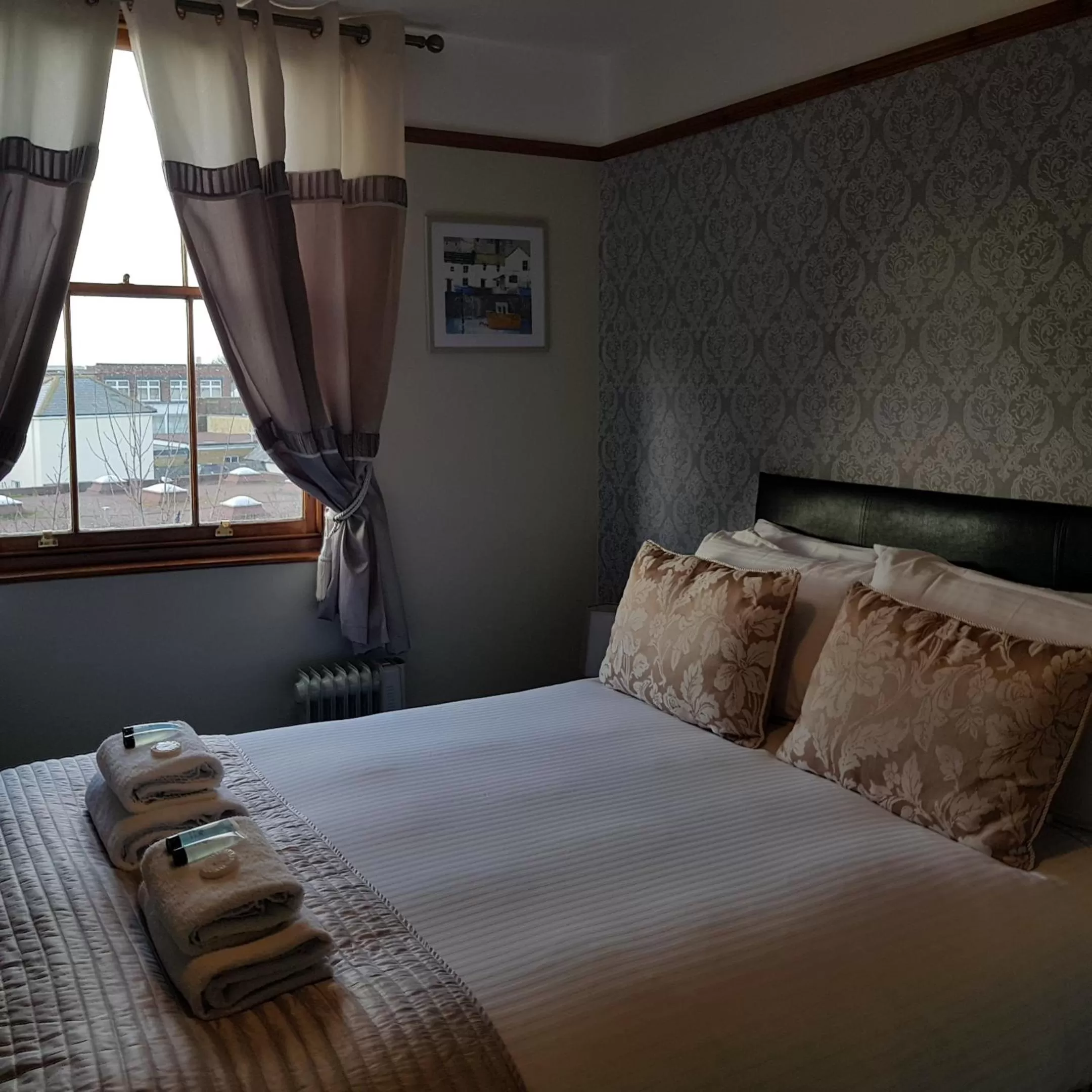 Bed in Waterfront Hotel