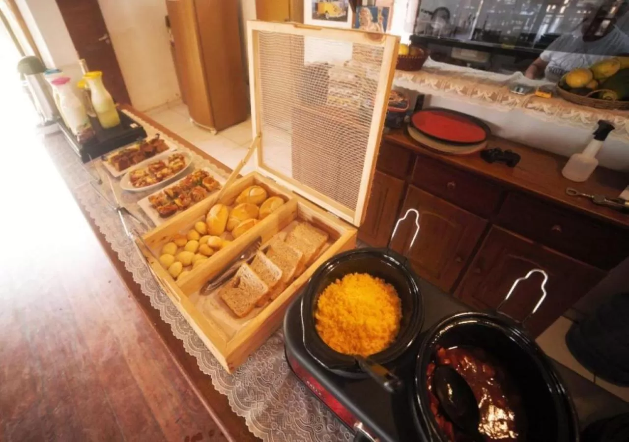 Buffet breakfast in Aki Pousada