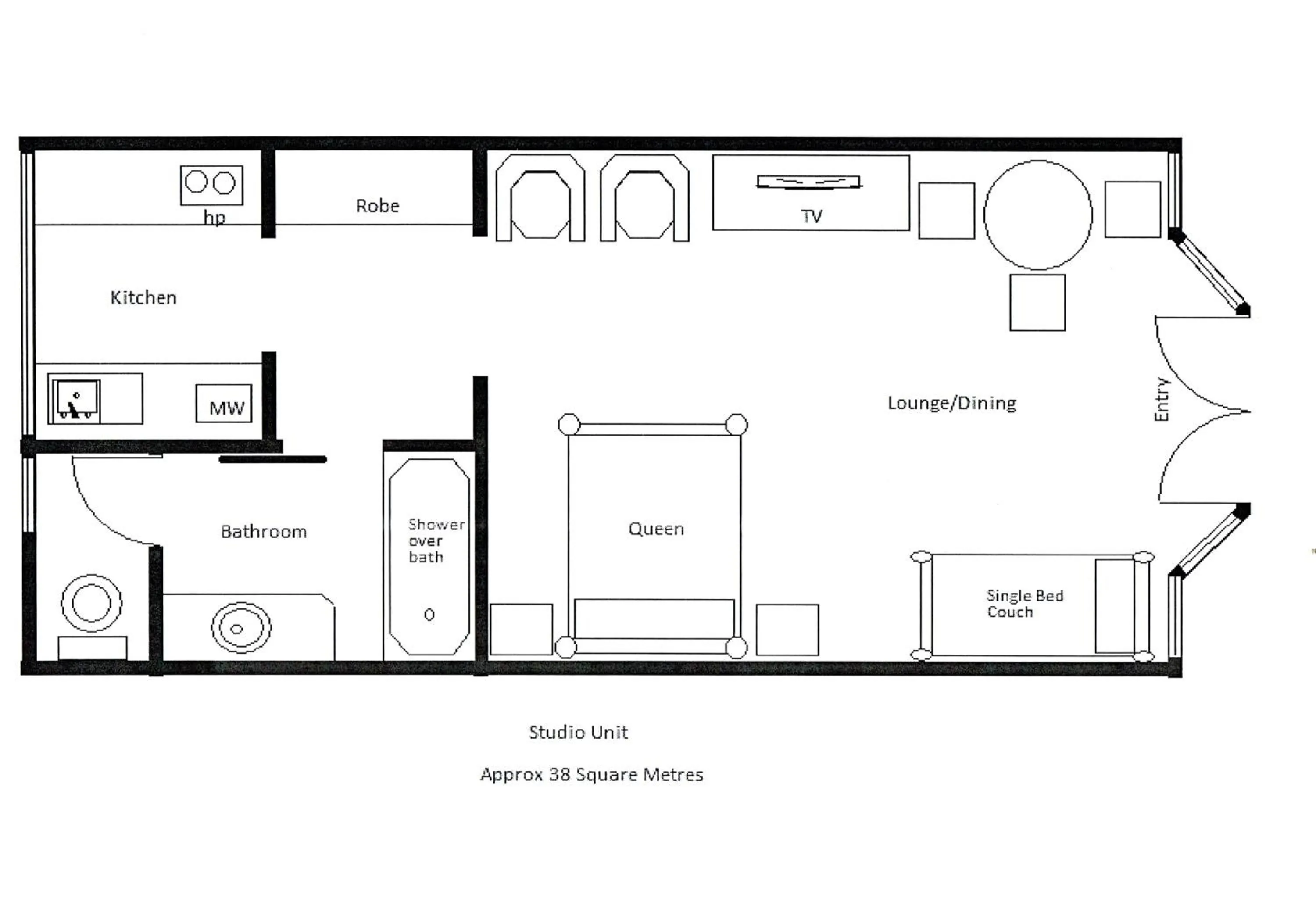Floor plan in Barclay Motor Inn
