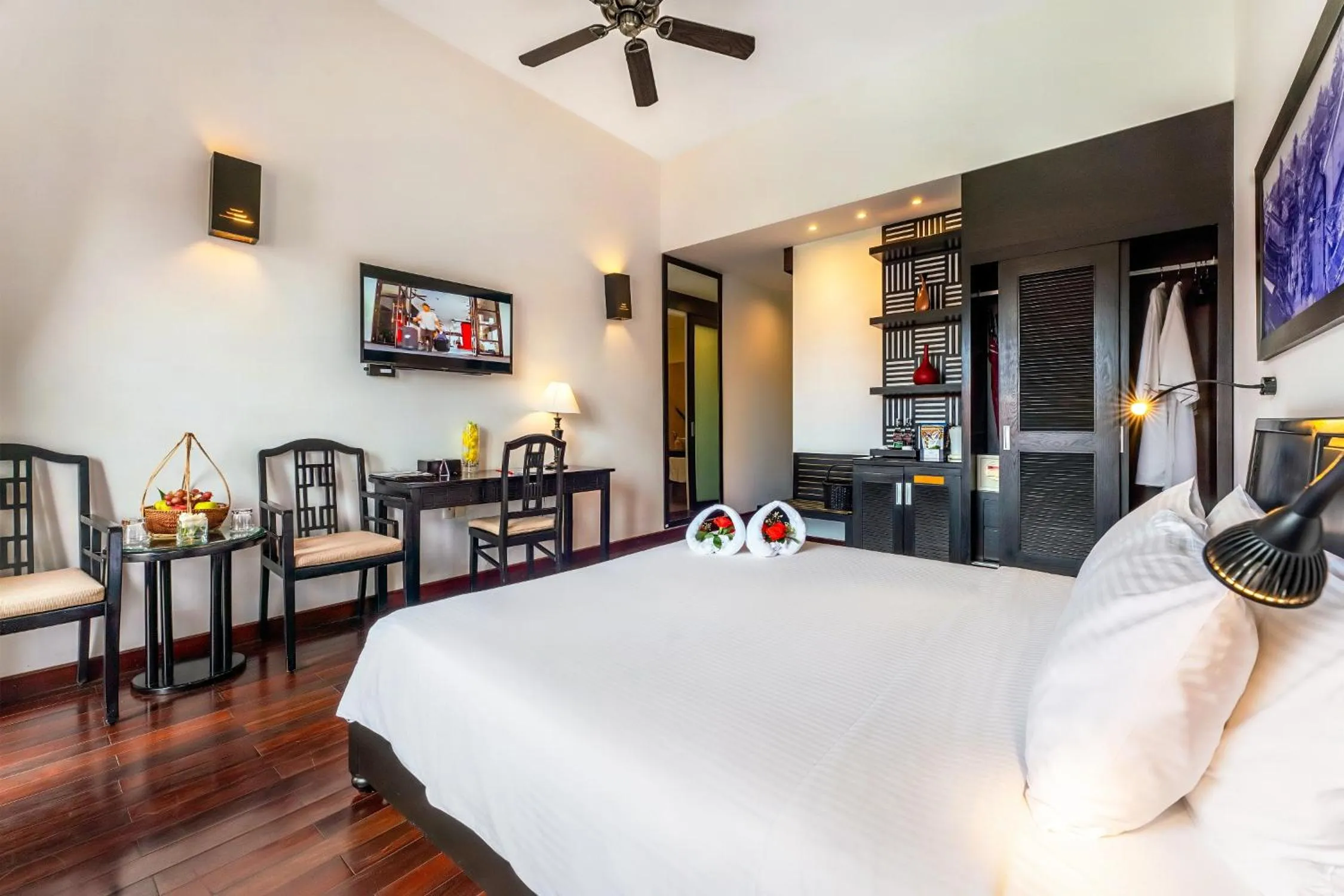 Bed in HOI AN HISTORIC HOTEL