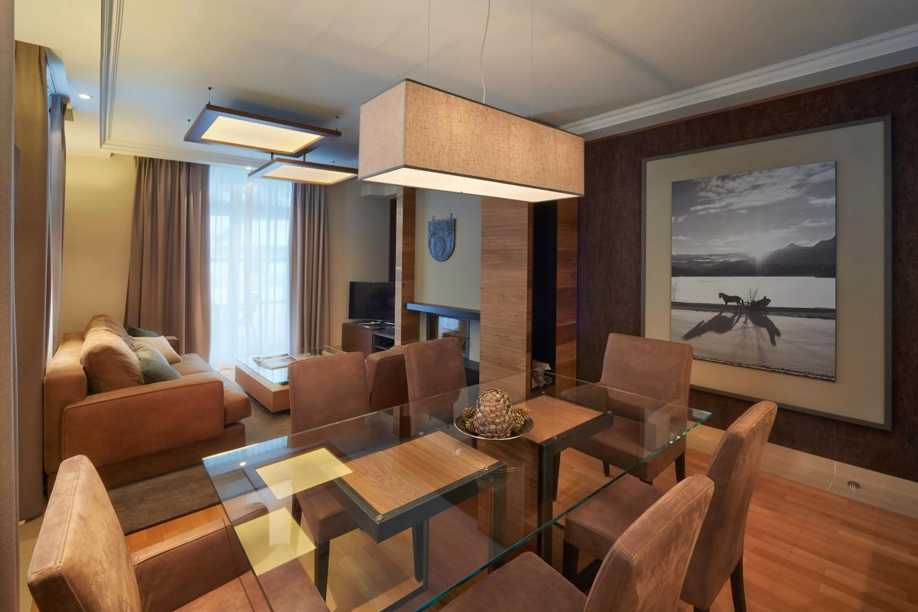 Living room in Grand Hotel des Bains Kempinski